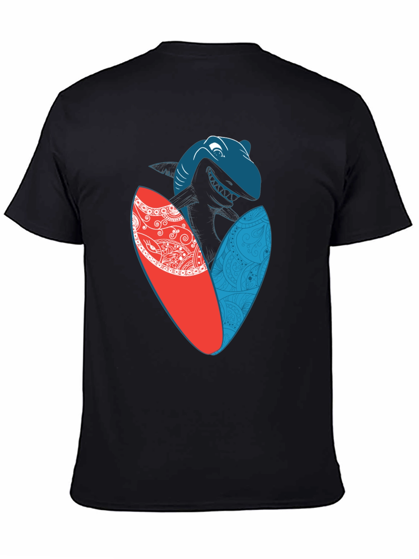 Shark Surfboard Graphic Tee - Cool Summer Style