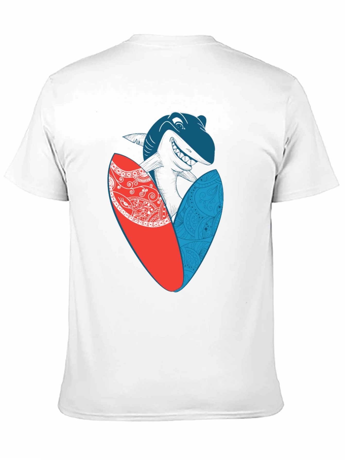 Shark Surfboard Graphic Tee - Cool Summer Style