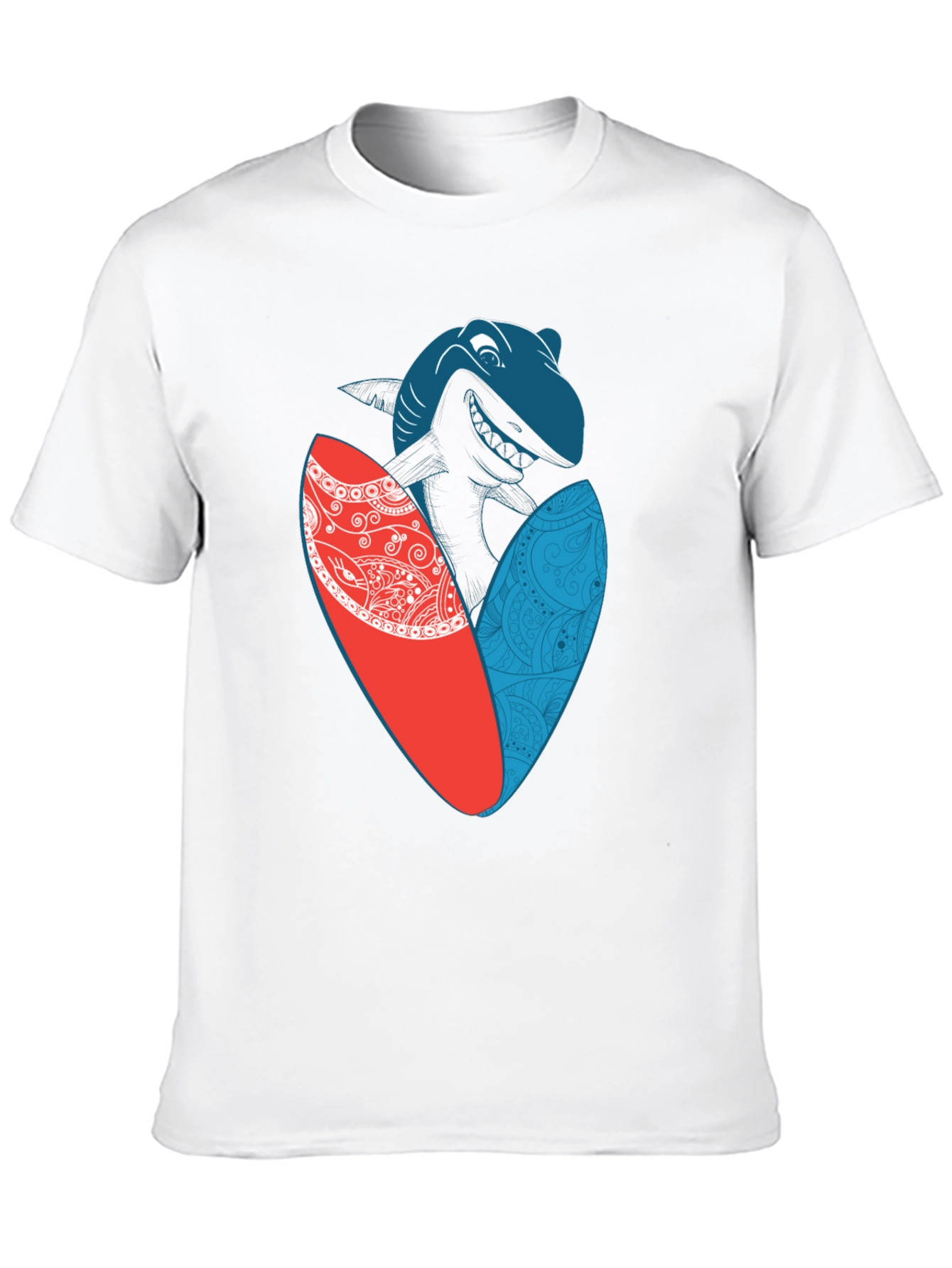 Shark Surfboard Graphic Tee - Cool Summer Style