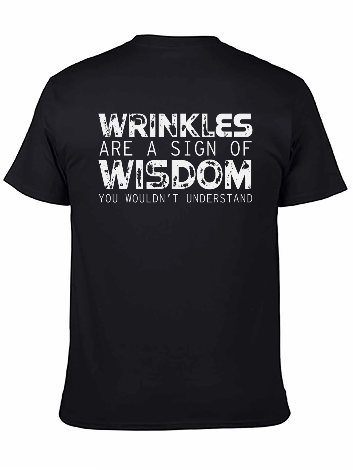 Wrinkles Wisdom Tee - Mens Black T-Shirt