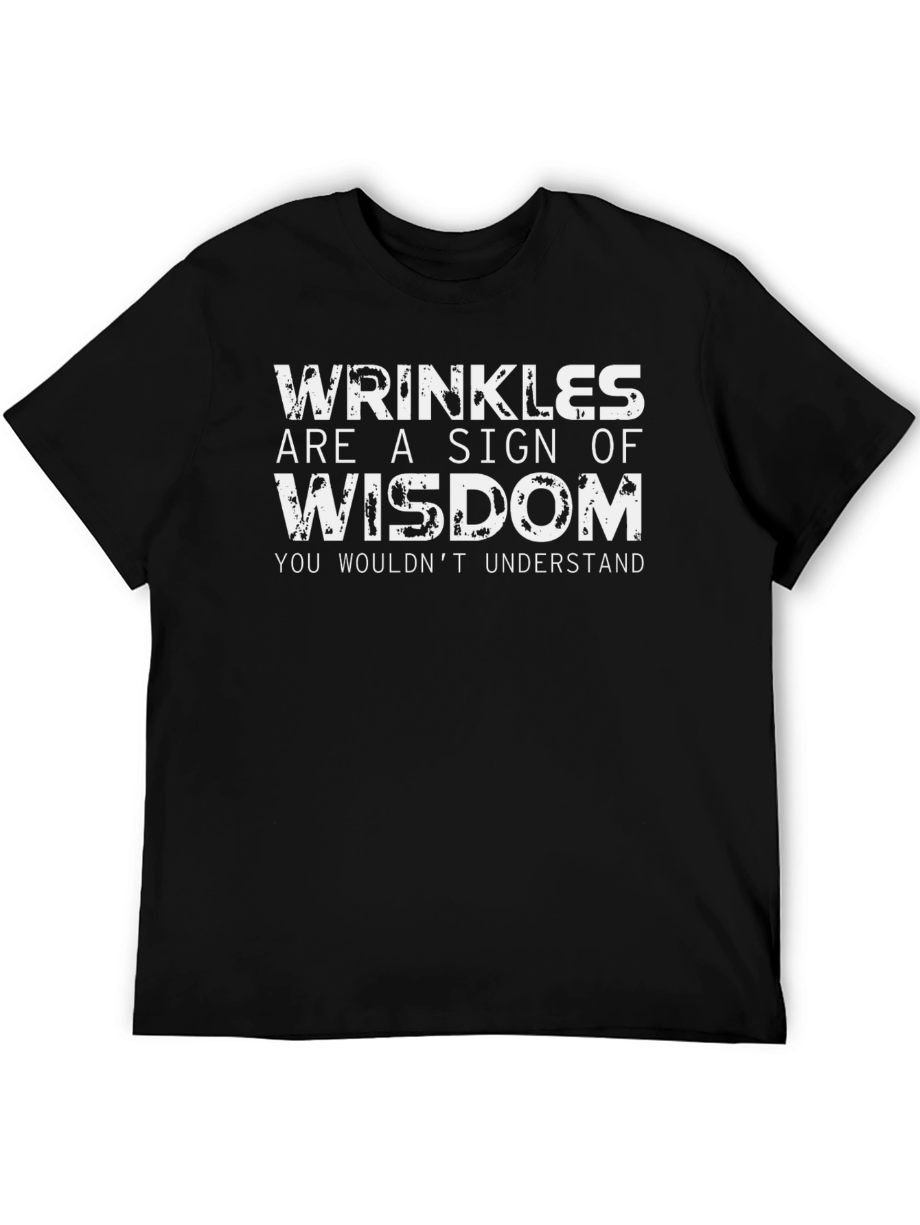 Wrinkles Wisdom Tee - Mens Black T-Shirt