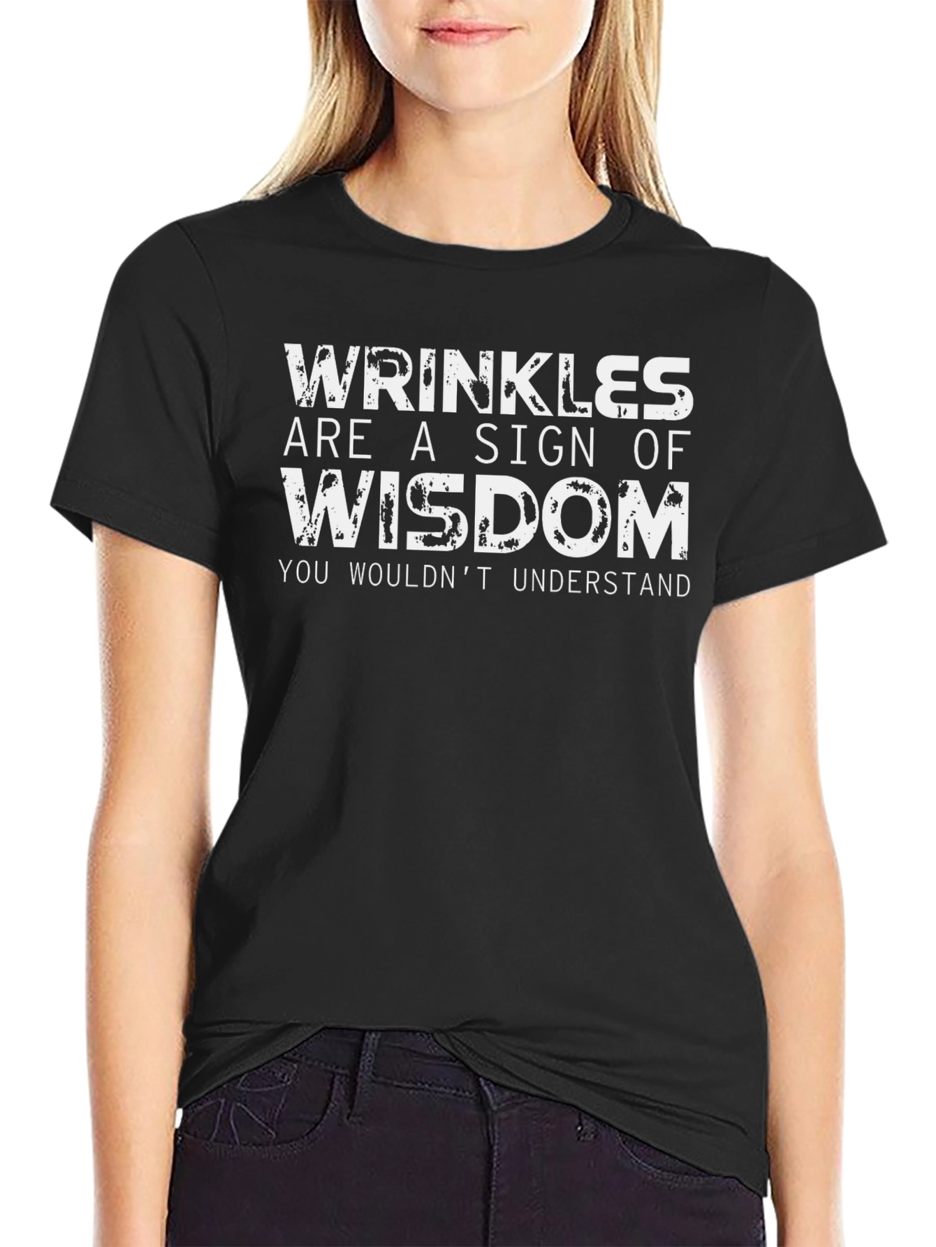 Wrinkles Wisdom Tee - Mens Black T-Shirt