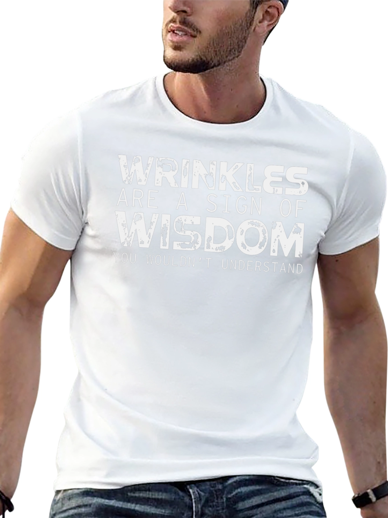 Wrinkles Wisdom Tee - Mens Black T-Shirt