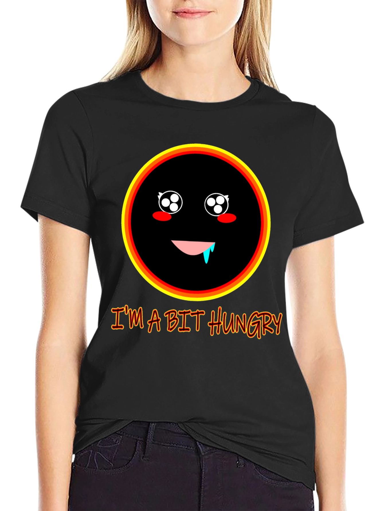 Hungry Face Graphic T-Shirt - Funny Casual Tee