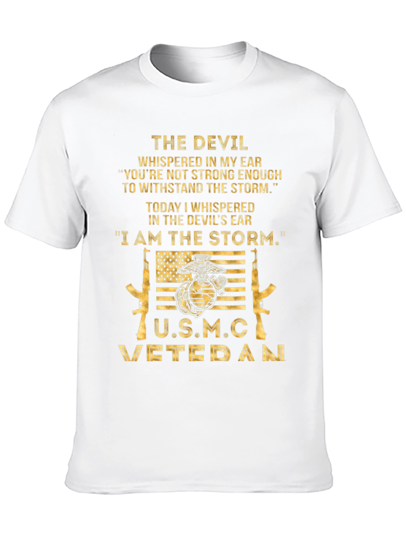 USMC Veteran I am the Storm Graphic T-Shirt