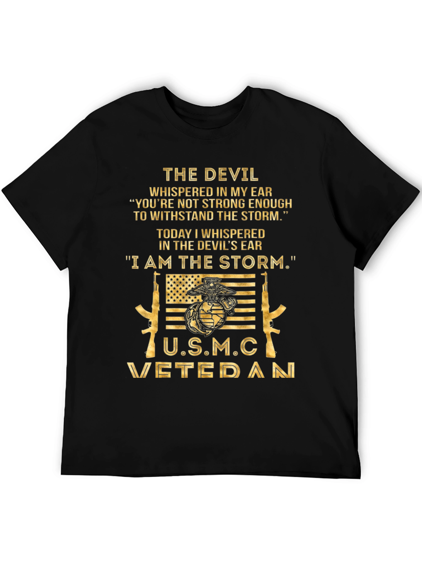 USMC Veteran I am the Storm Graphic T-Shirt