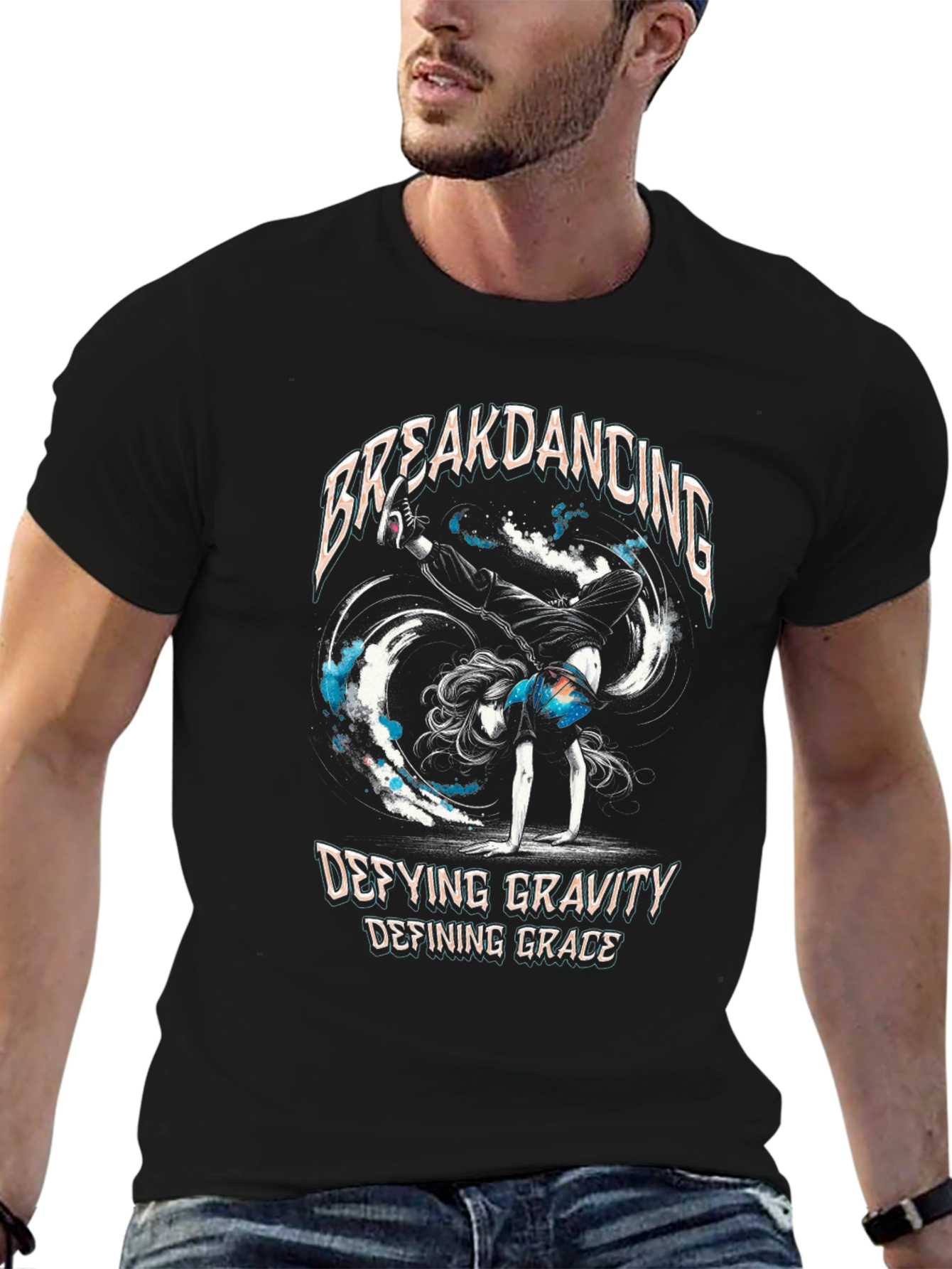 Breakdancing Defying Gravity Graphic Tee