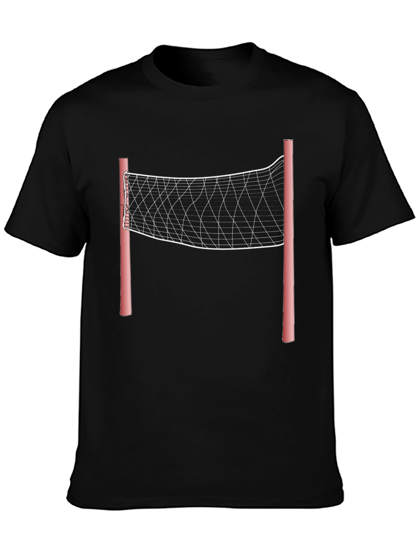 Volleyball Net Graphic Tee - Black Casual Shirt