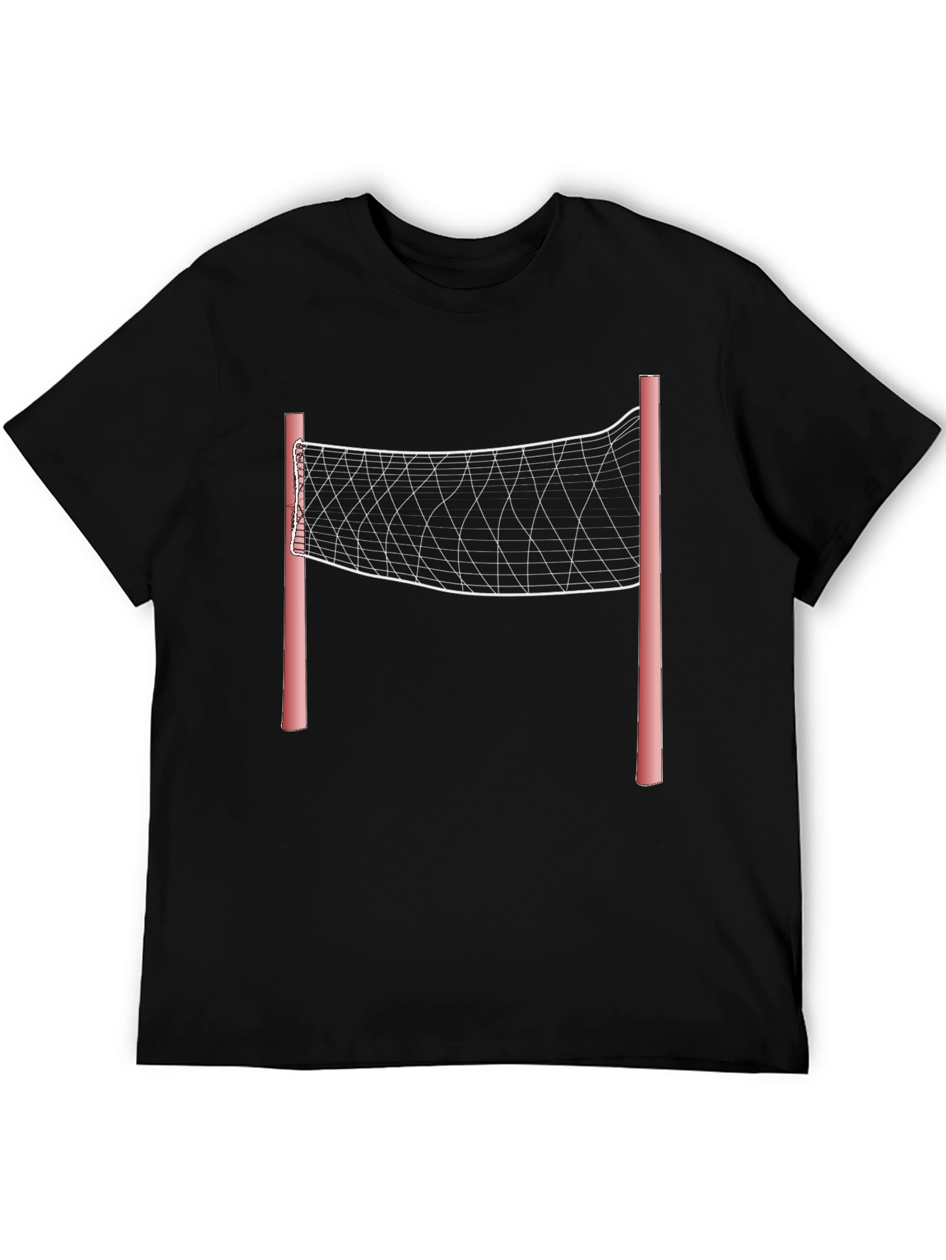 Volleyball Net Graphic Tee - Black Casual Shirt