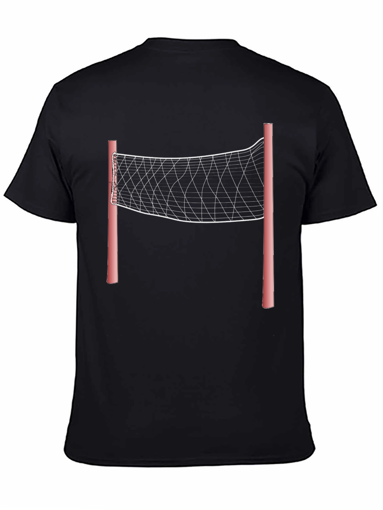 Volleyball Net Graphic Tee - Black Casual Shirt