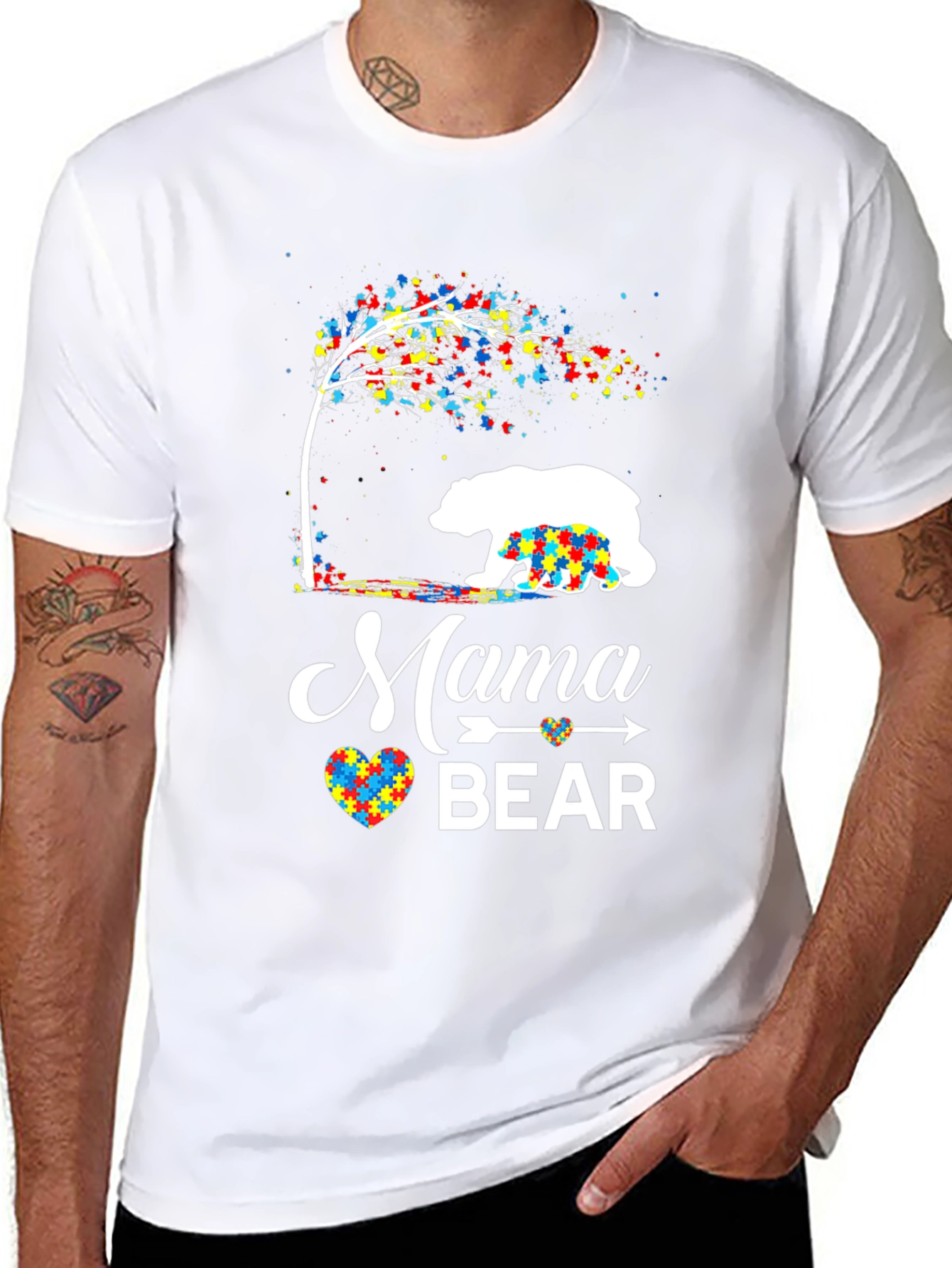 Mama Bear Autism Awareness T-Shirt