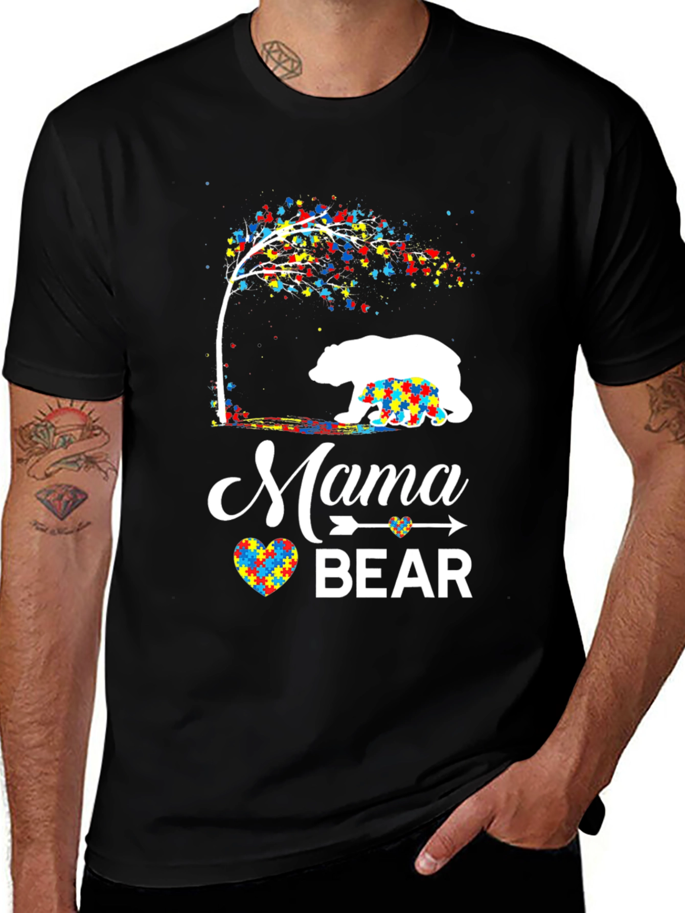 Mama Bear Autism Awareness T-Shirt