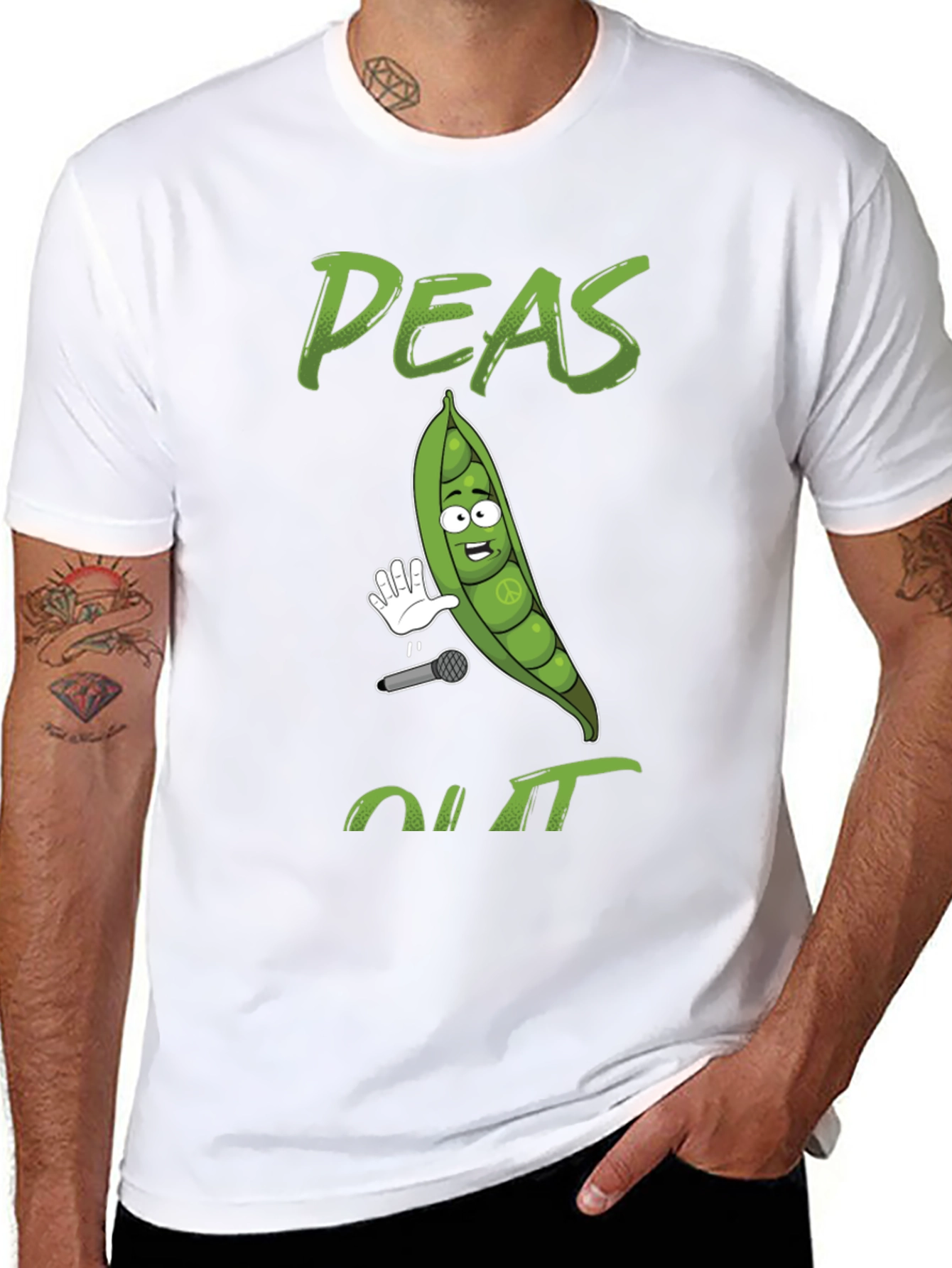 Peas Out T-Shirt - Funny Food Pun Graphic Tee