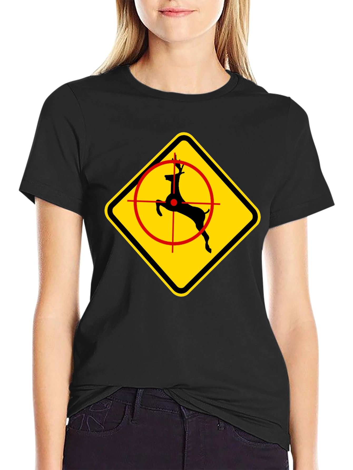 Deer Crossing Funny T-Shirt