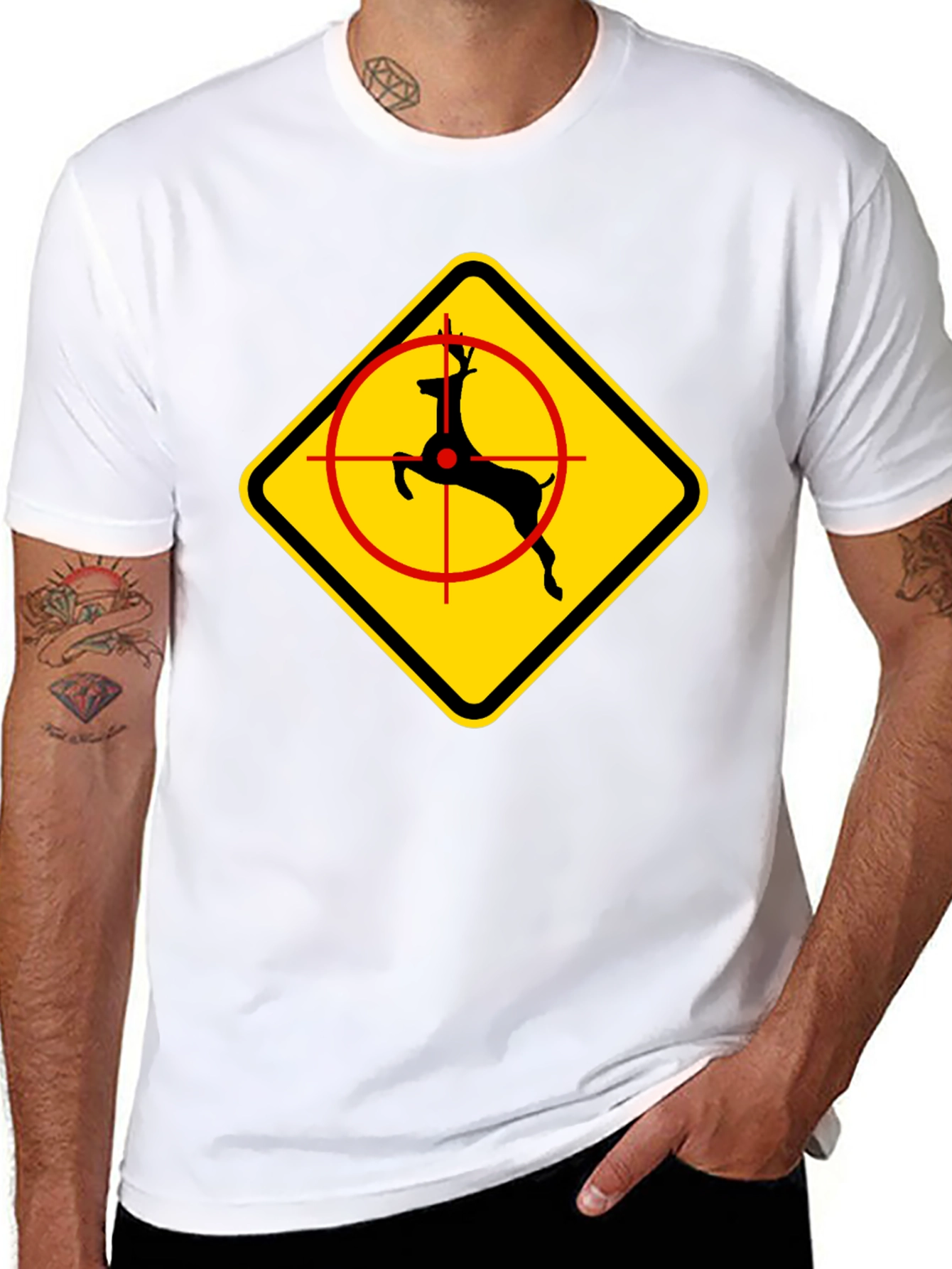 Deer Crossing Funny T-Shirt