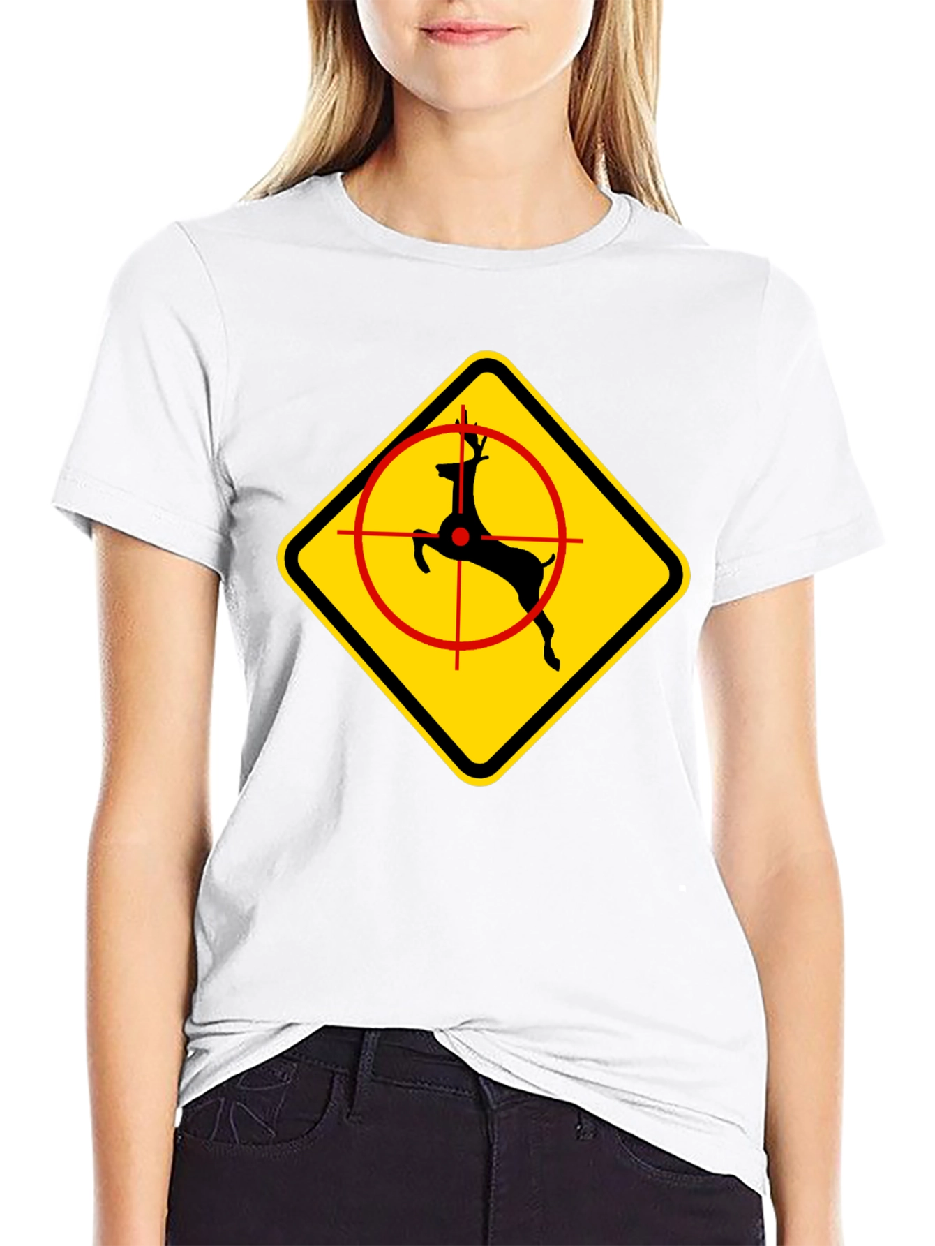 Deer Crossing Funny T-Shirt