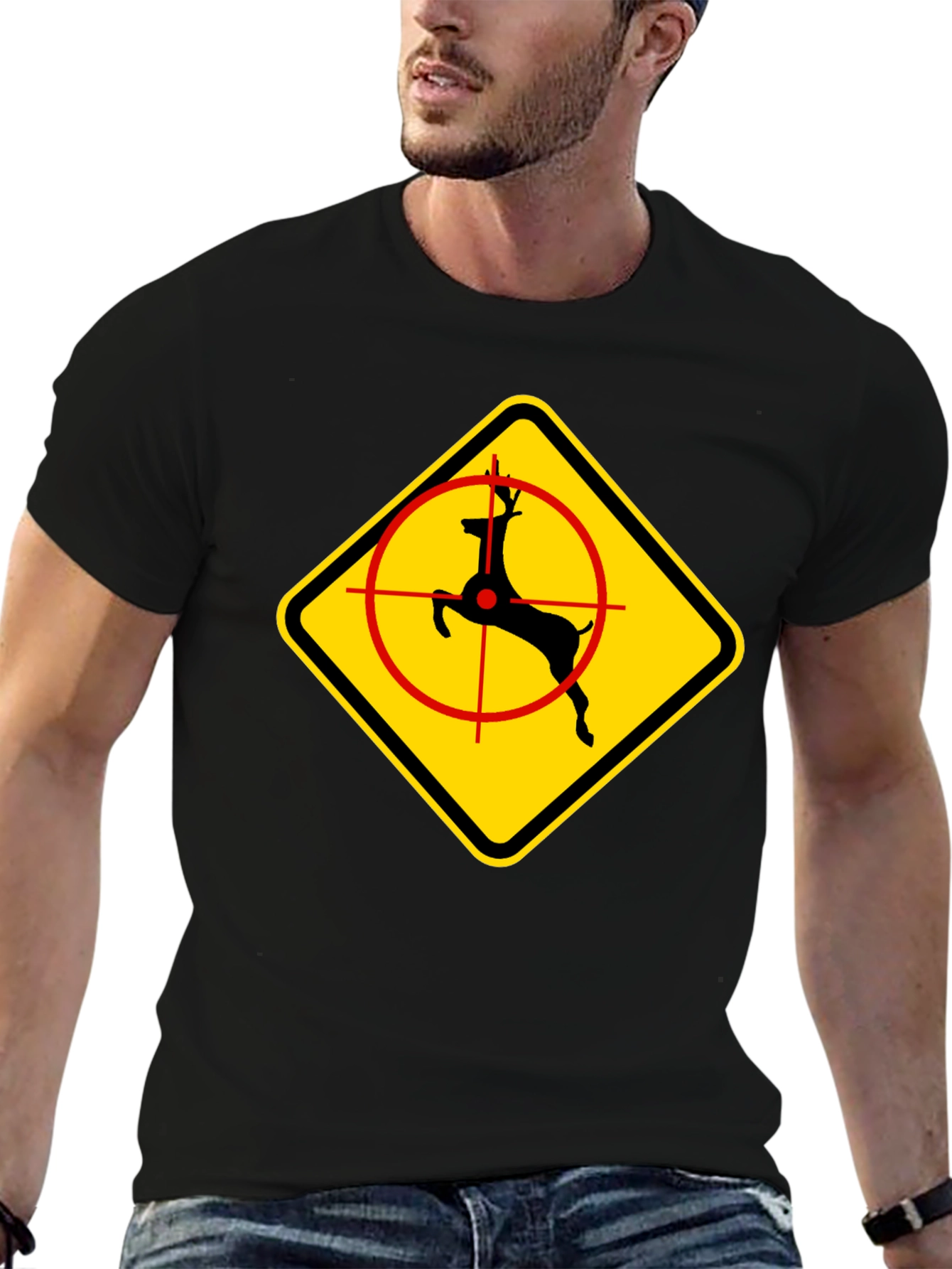 Deer Crossing Funny T-Shirt