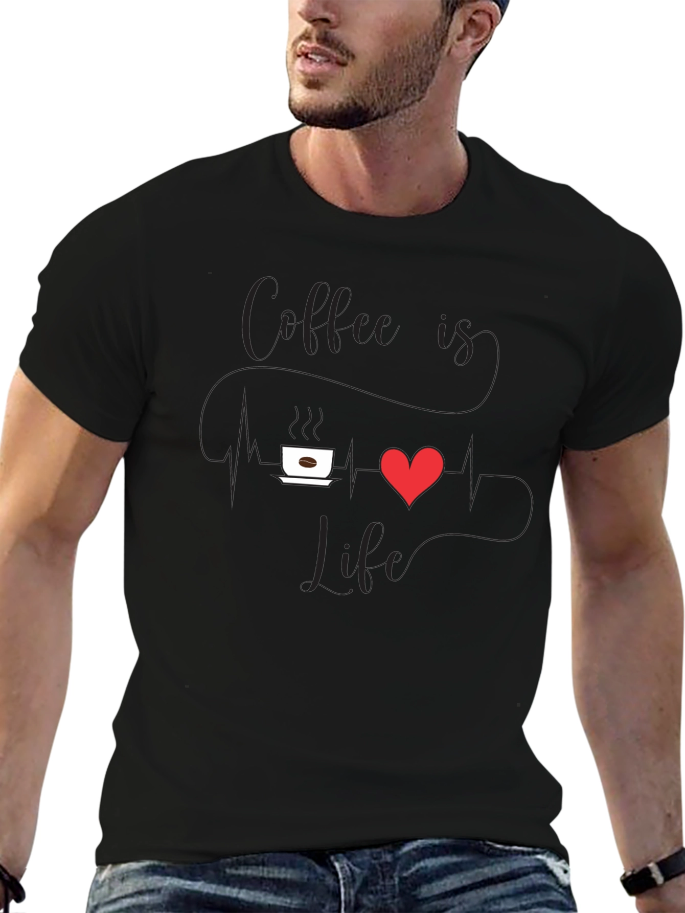 Coffee Is Life Mens Graphic T-Shirt