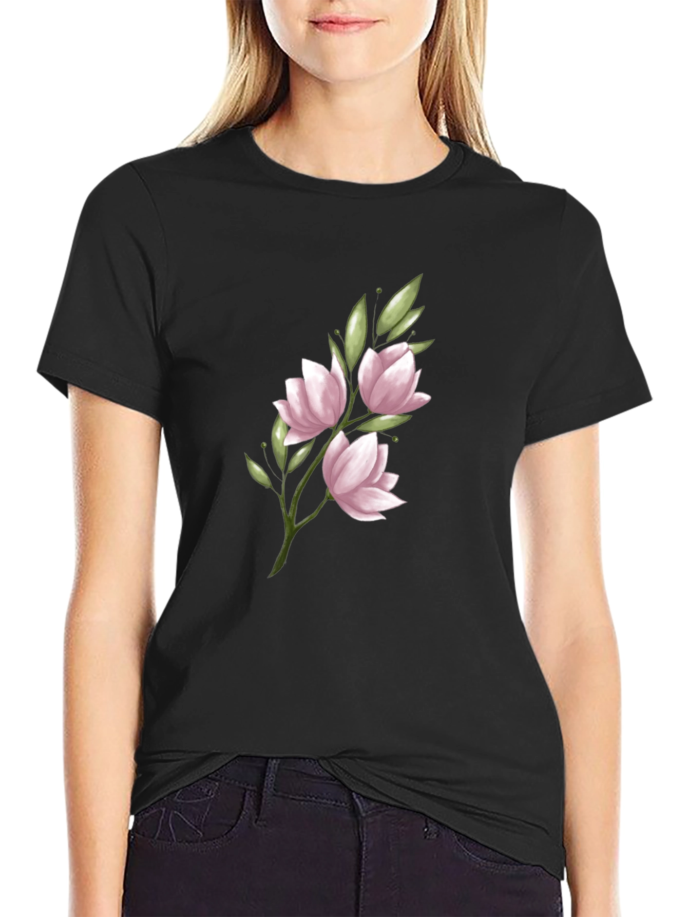 Floral Print Crew Neck T-Shirt