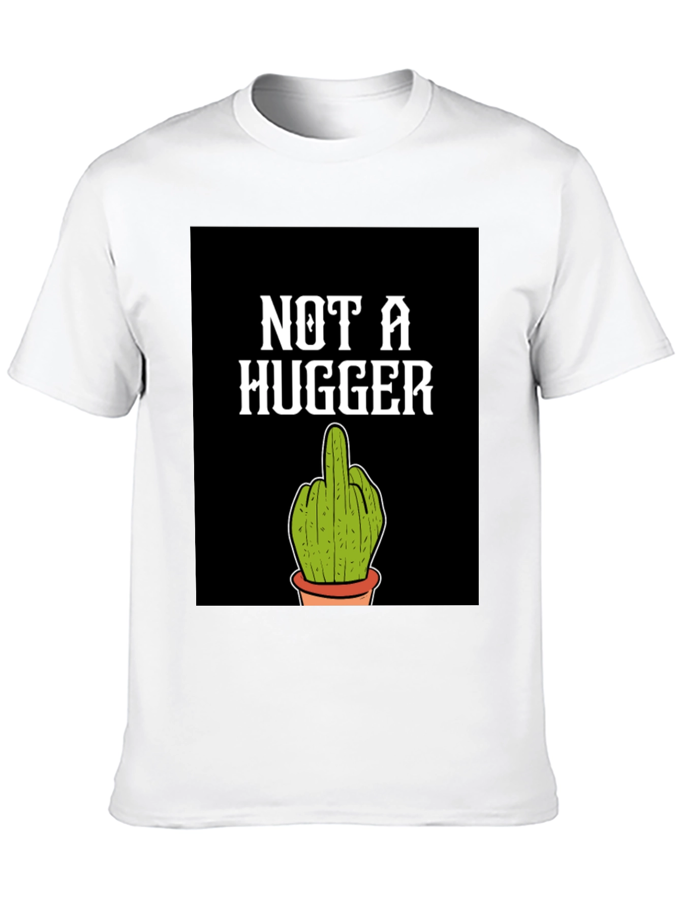 Not A Hugger Graphic Tee - Funny Cactus Shirt