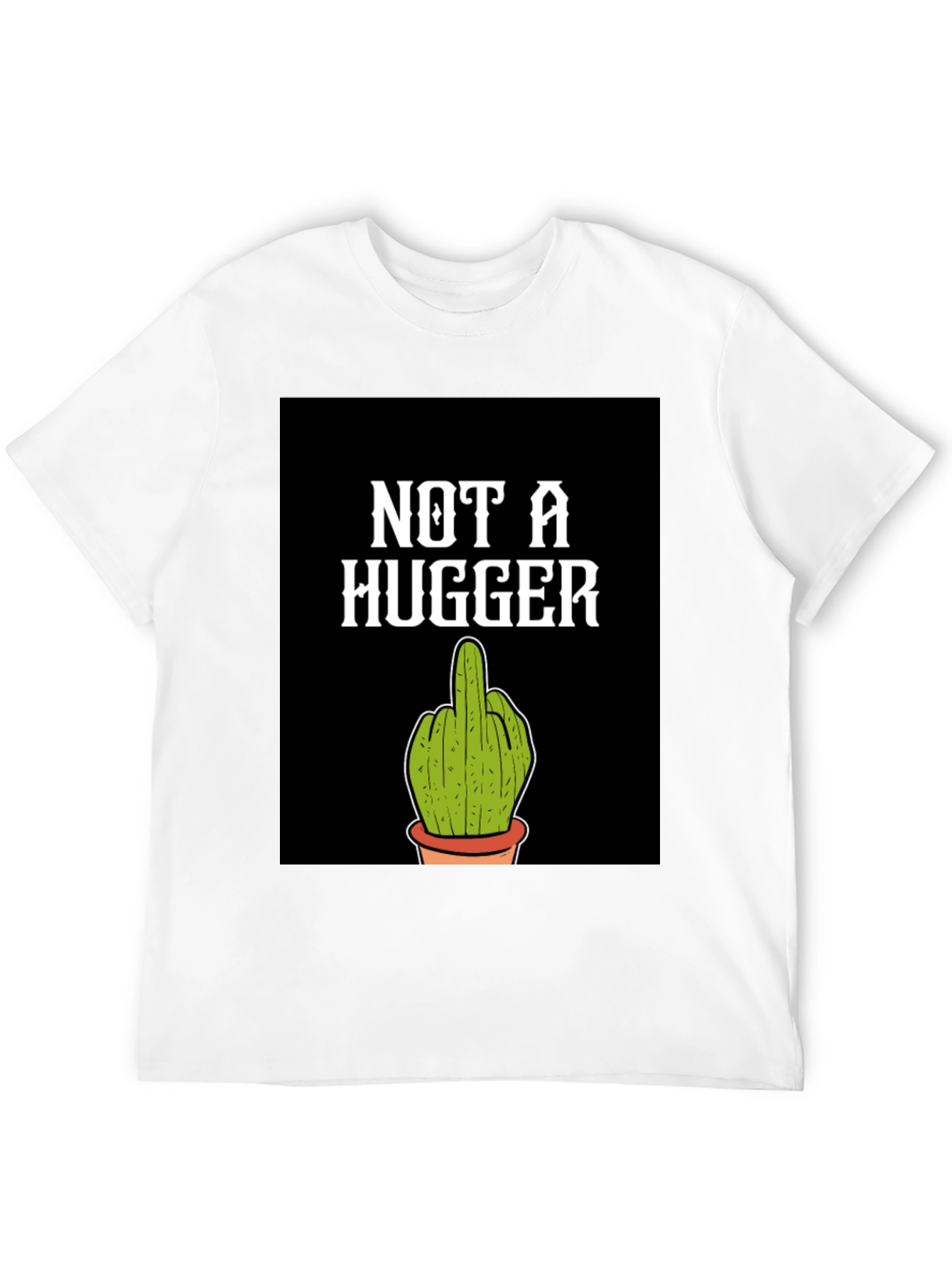 Not A Hugger Graphic Tee - Funny Cactus Shirt
