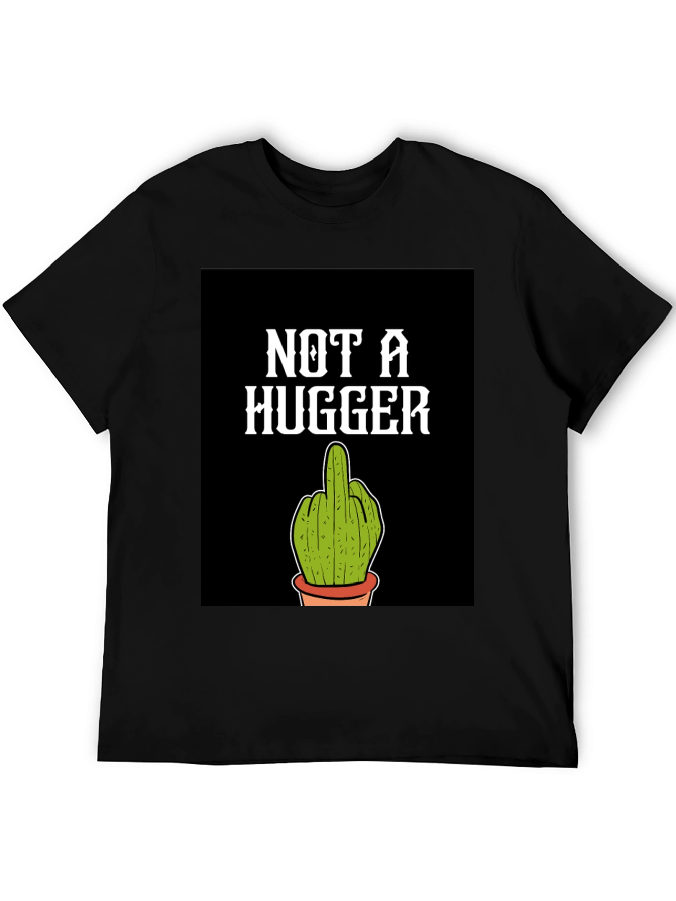 Not A Hugger Graphic Tee - Funny Cactus Shirt