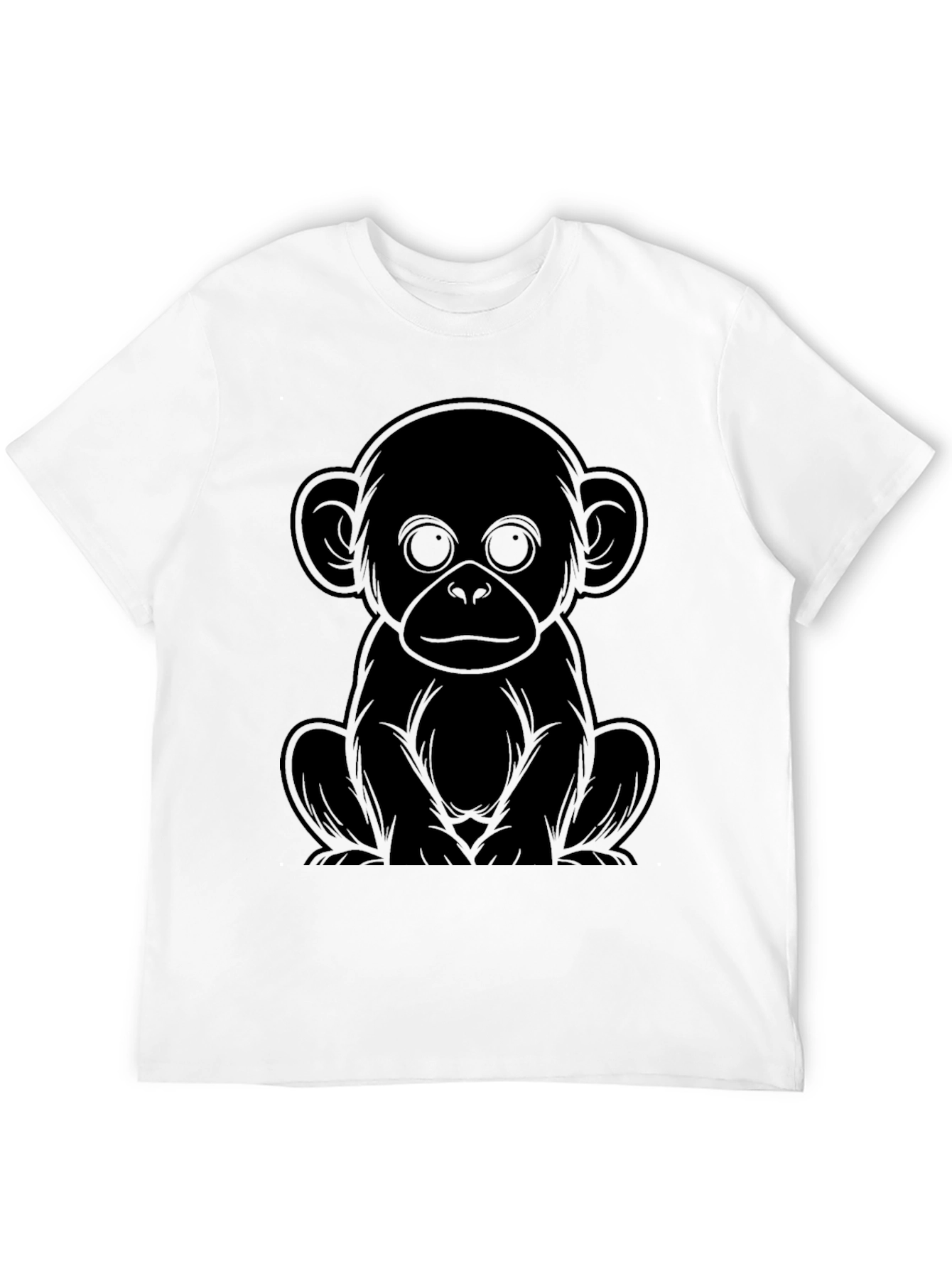 Monkey Graphic Tee - Black Unisex T-Shirt