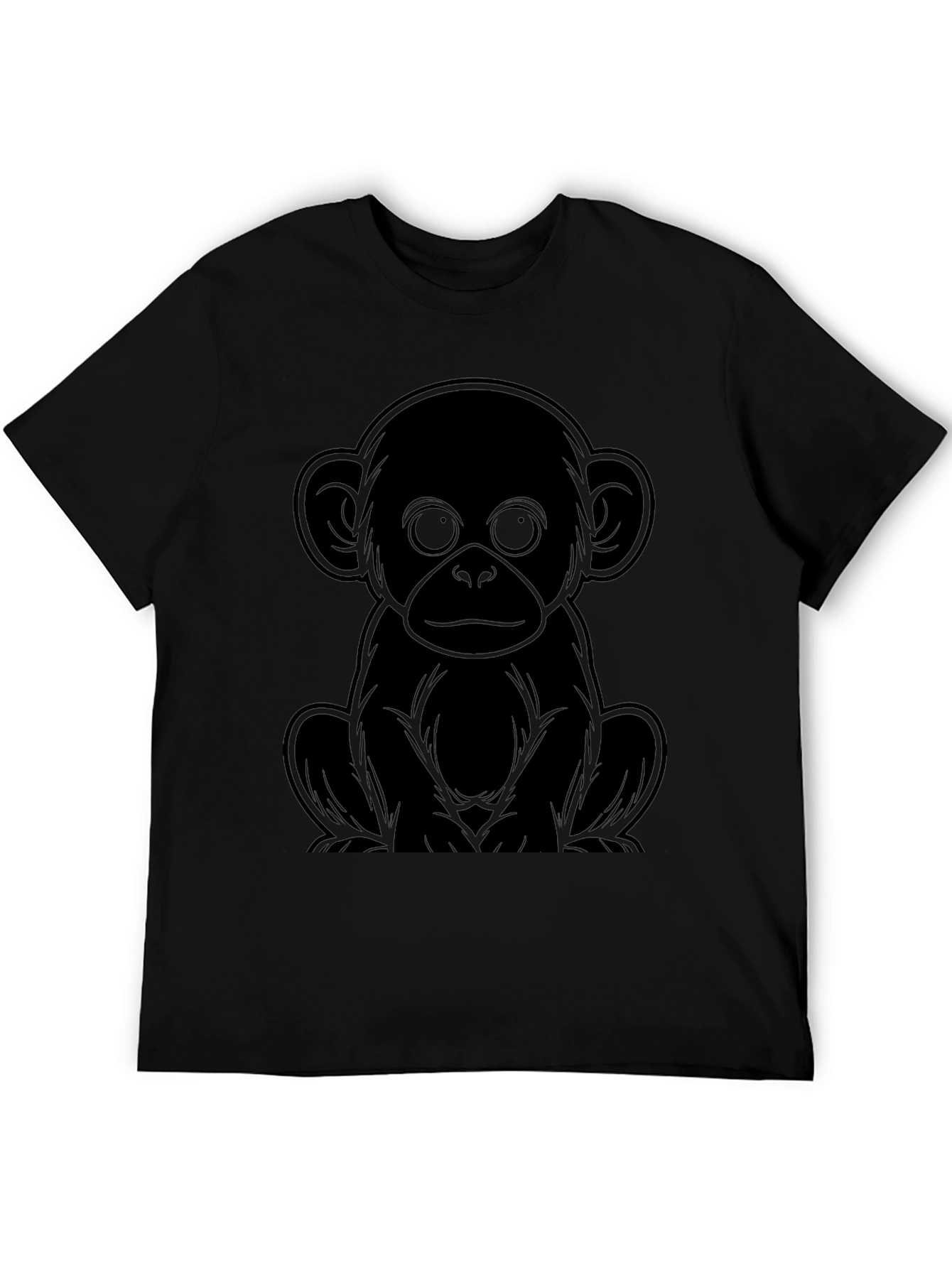 Monkey Graphic Tee - Black Unisex T-Shirt