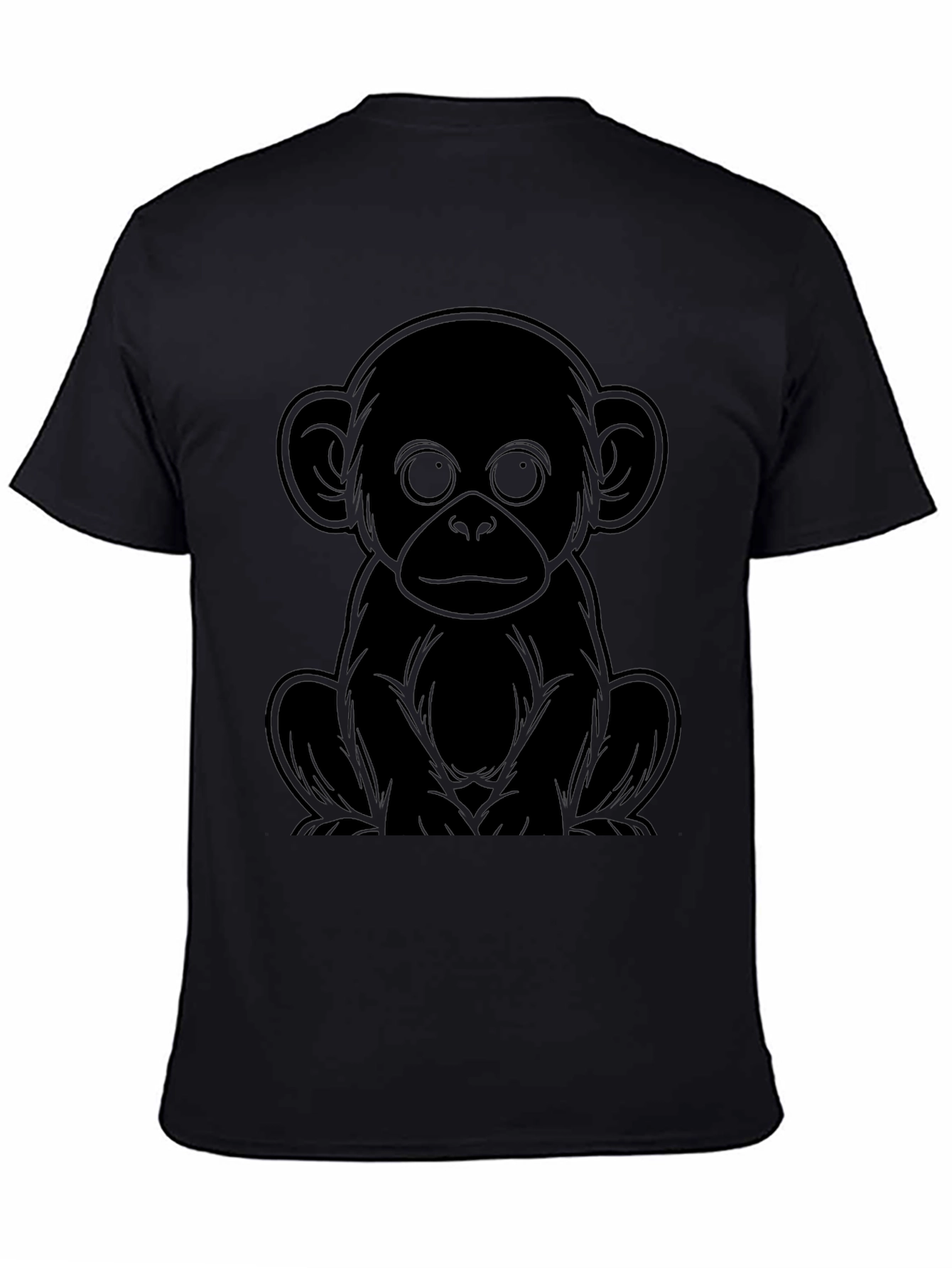 Monkey Graphic Tee - Black Unisex T-Shirt