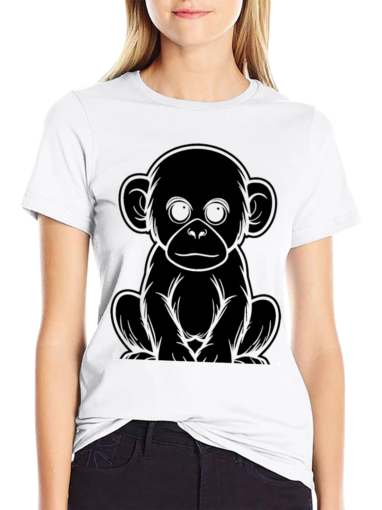 Monkey Graphic Tee - Black Unisex T-Shirt