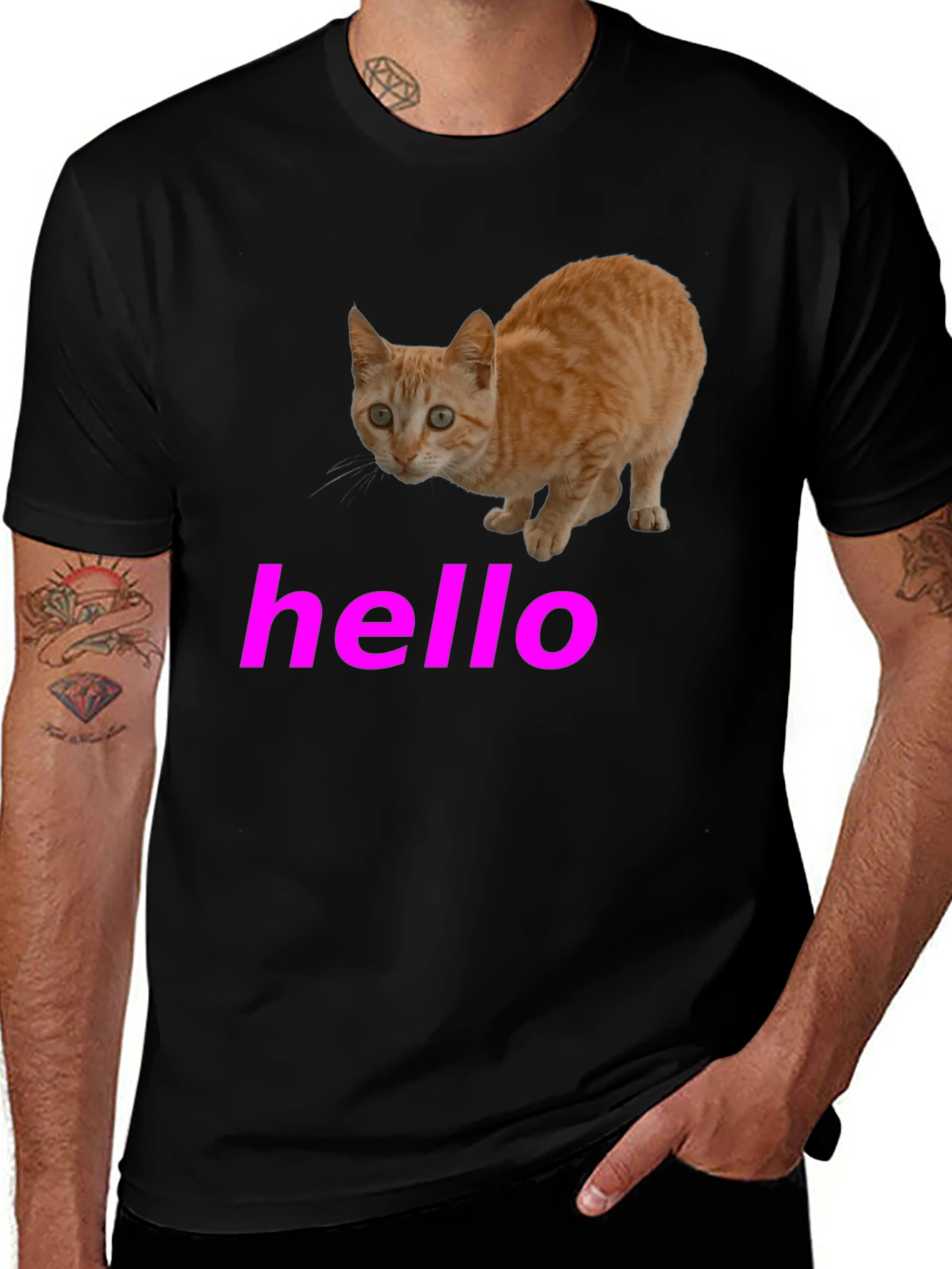 Cat Graphic Tee - Hello Kitty Style