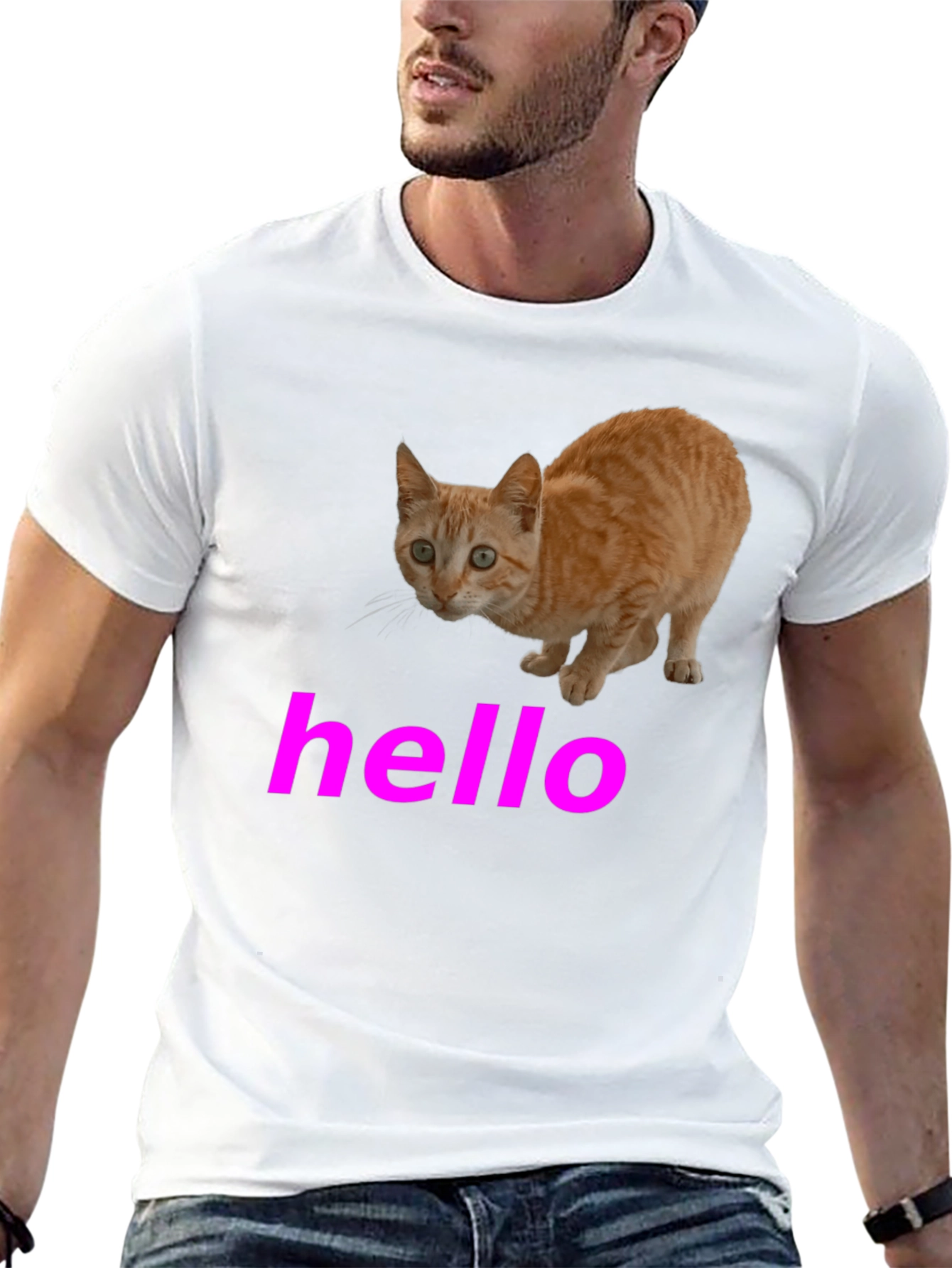 Cat Graphic Tee - Hello Kitty Style