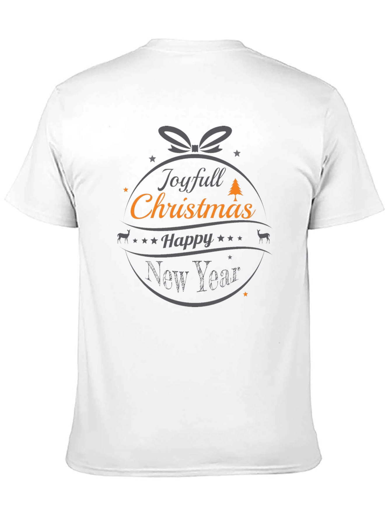 Joyful Christmas Happy New Year Black Tee