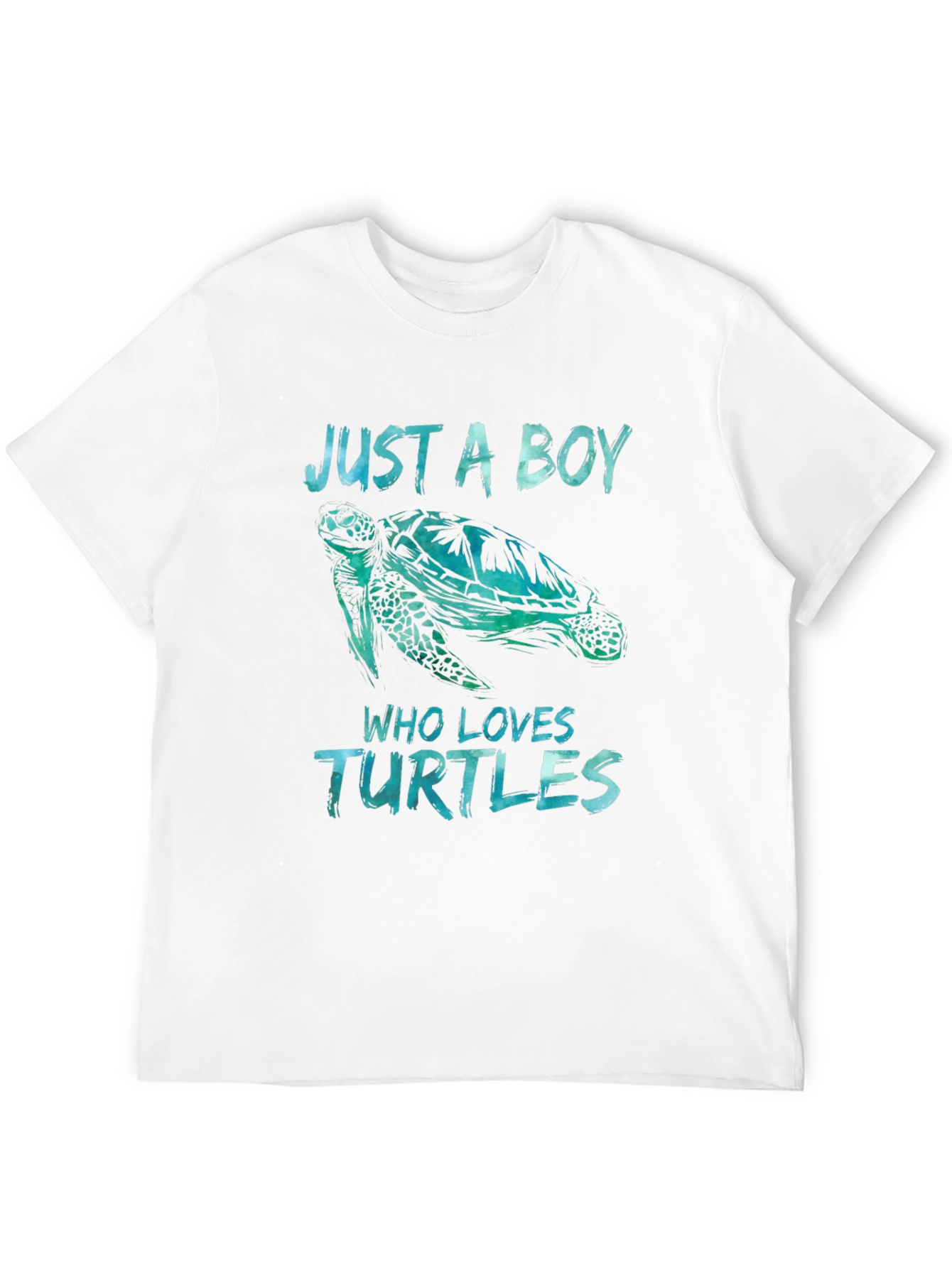 Just A Boy Who Loves Turtles T-Shirt Black