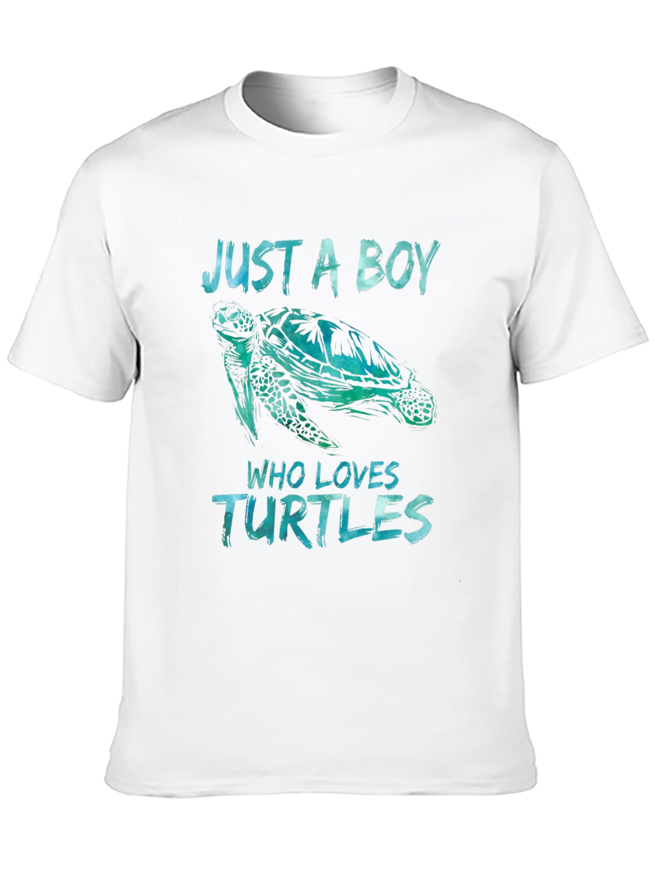 Just A Boy Who Loves Turtles T-Shirt Black