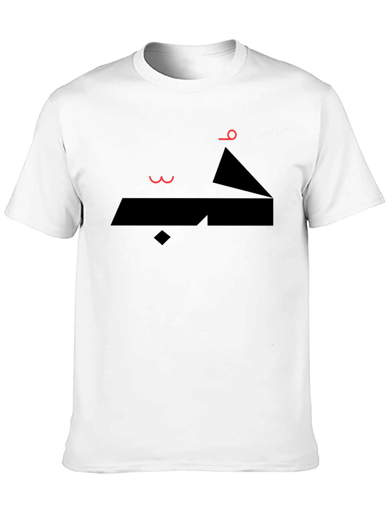 Abstract Arabic Graphic Print Black T-Shirt