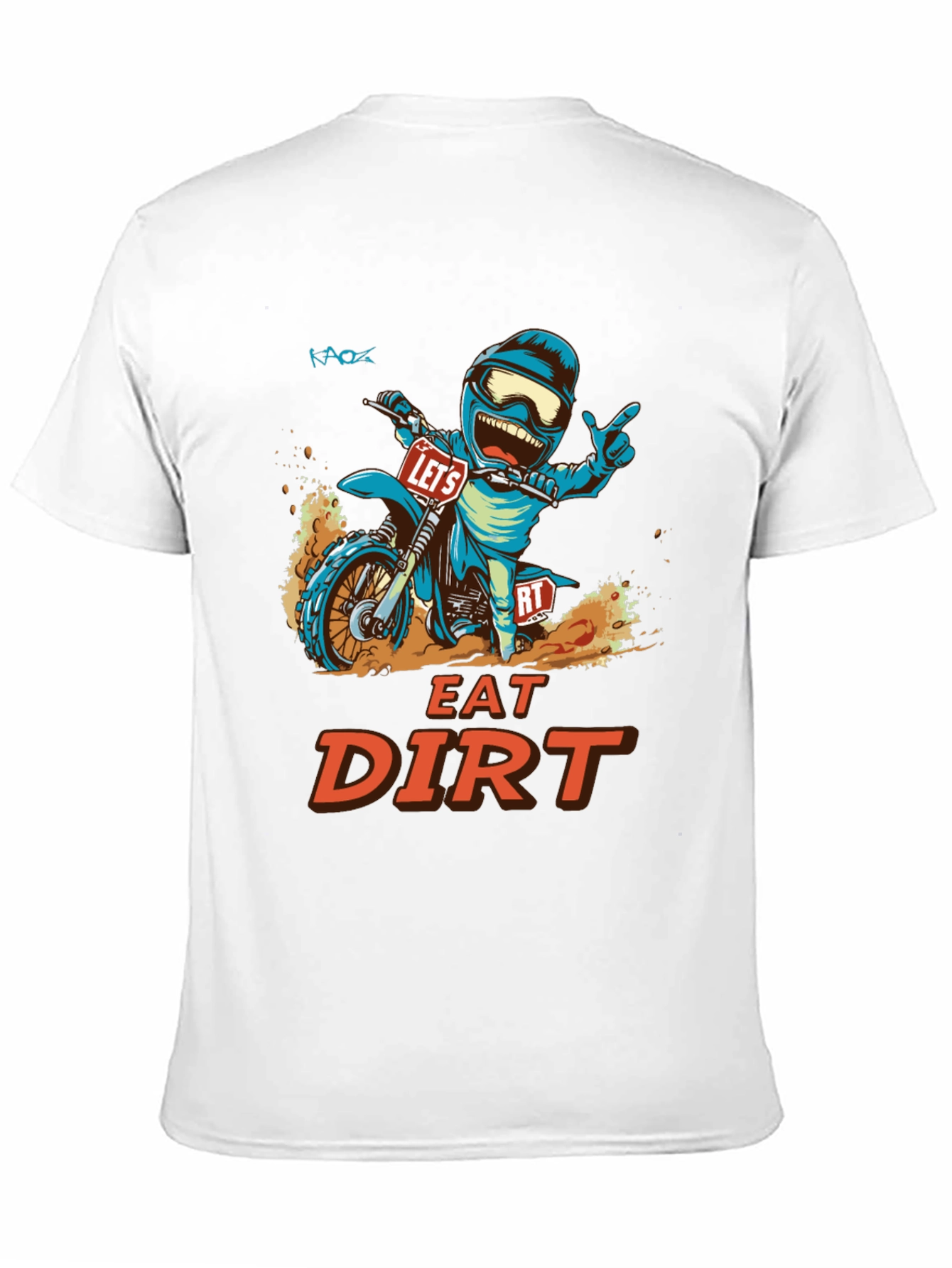 Eat Dirt Motocross T-Shirt - Cartoon Style