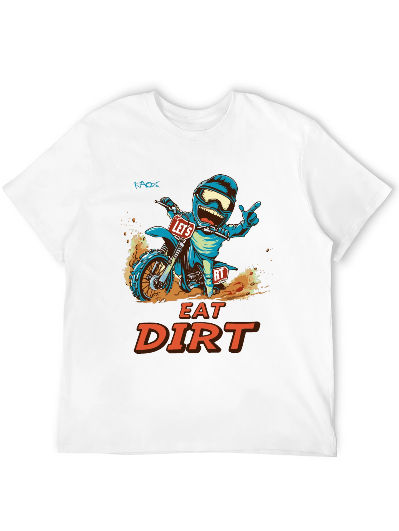 Eat Dirt Motocross T-Shirt - Cartoon Style