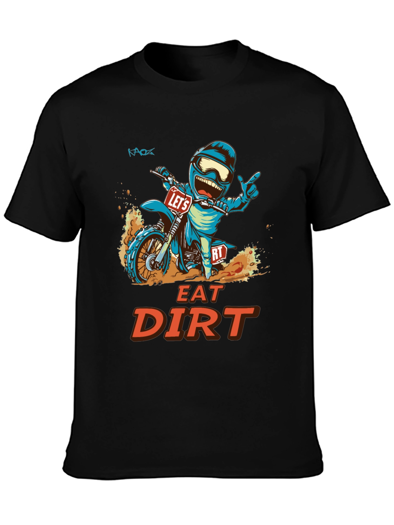 Eat Dirt Motocross T-Shirt - Cartoon Style