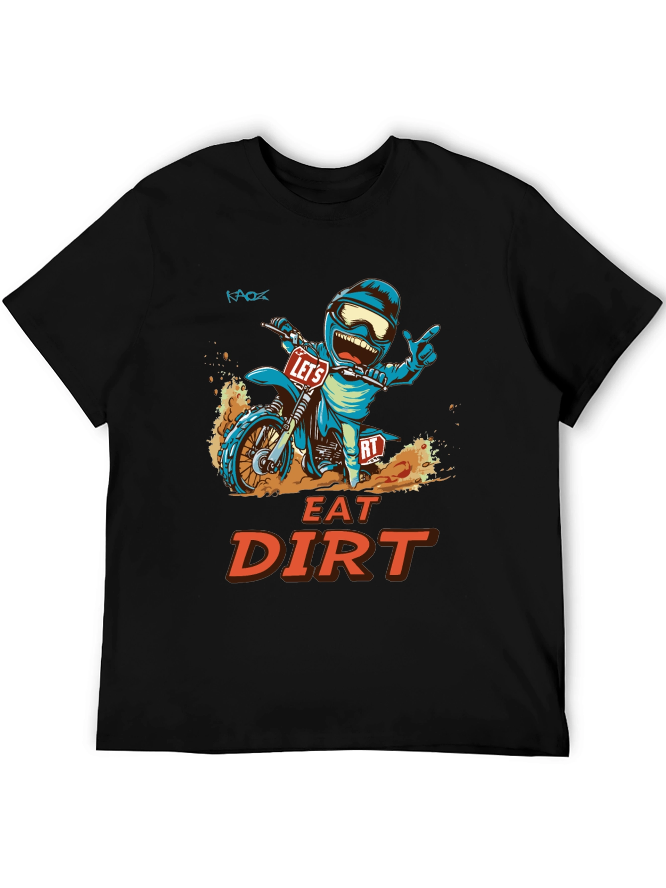 Eat Dirt Motocross T-Shirt - Cartoon Style