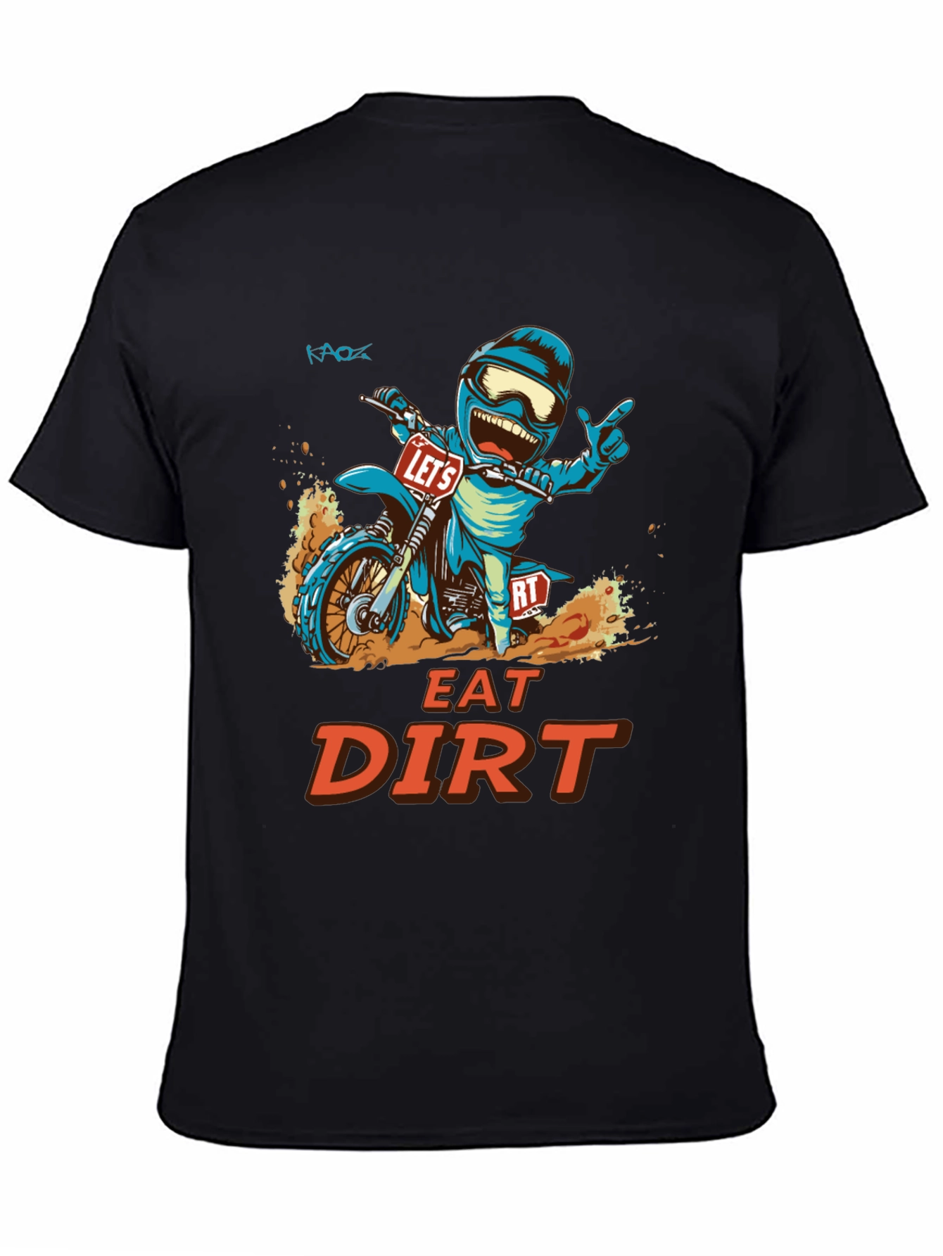 Eat Dirt Motocross T-Shirt - Cartoon Style