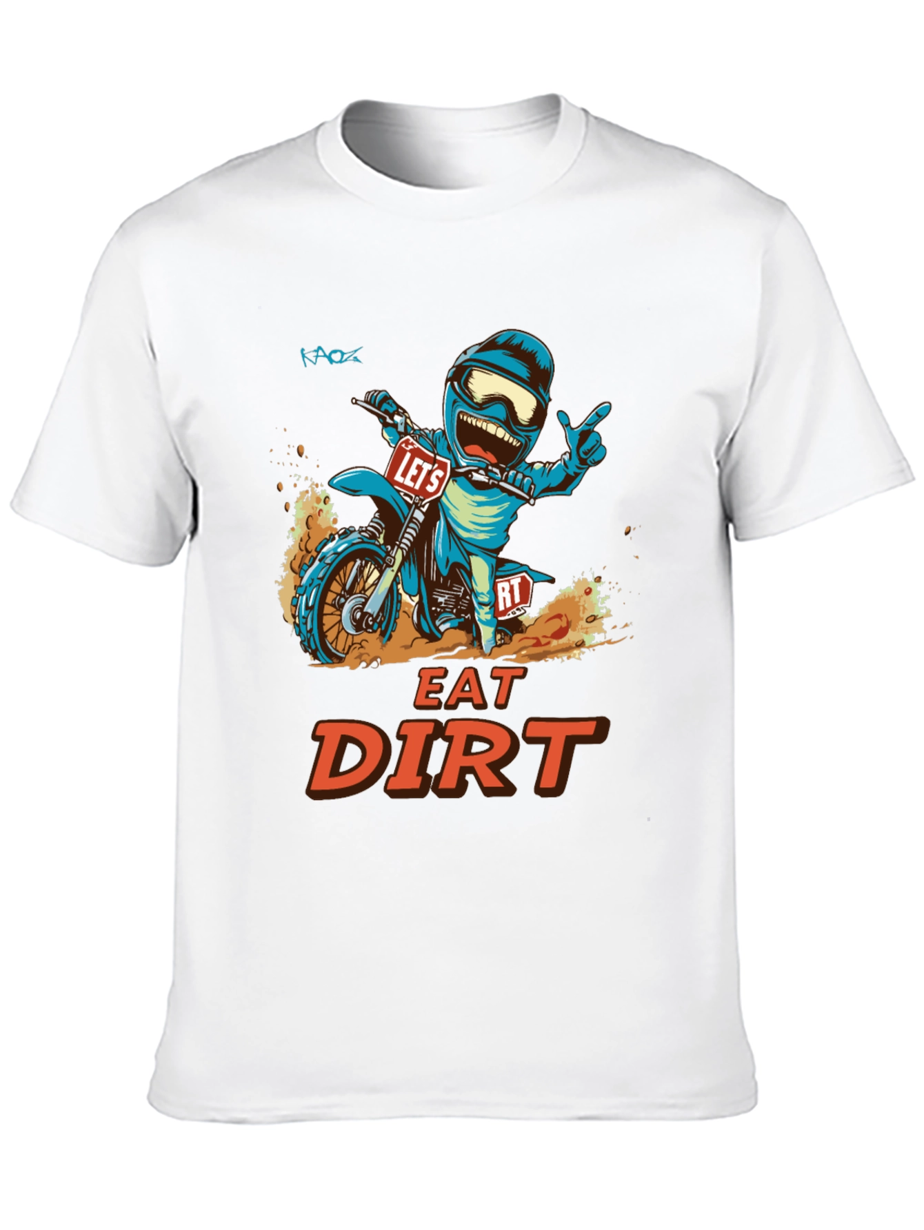 Eat Dirt Motocross T-Shirt - Cartoon Style