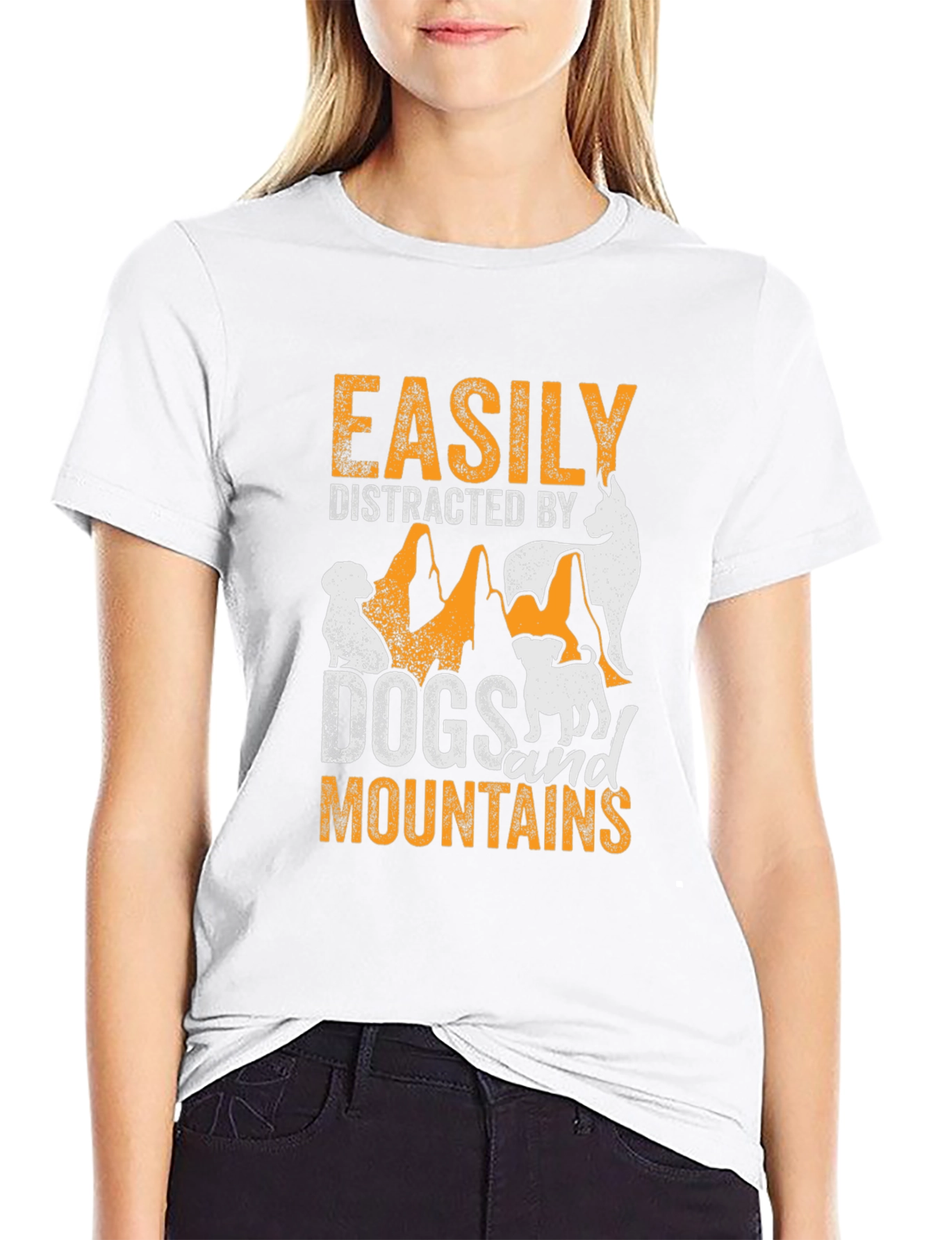 Easily Distracted by Dogs and Mountains T-Shirt