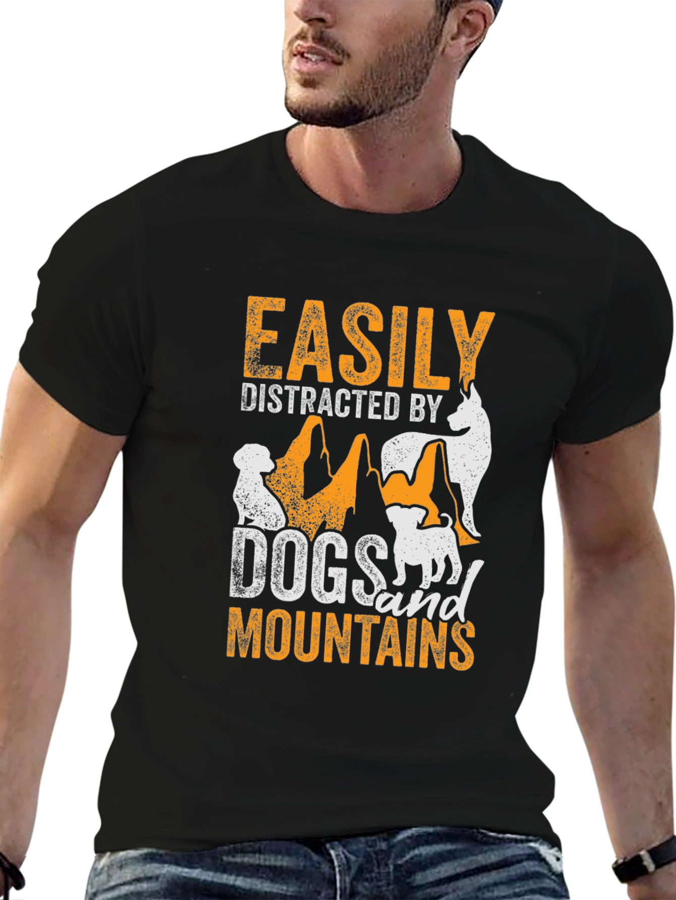 Easily Distracted by Dogs and Mountains T-Shirt