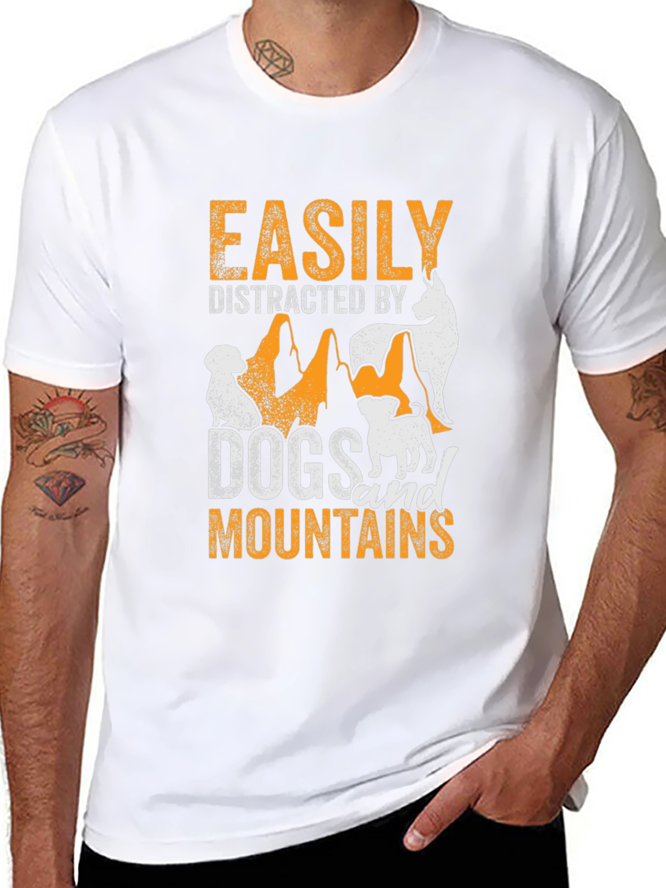 Easily Distracted by Dogs and Mountains T-Shirt