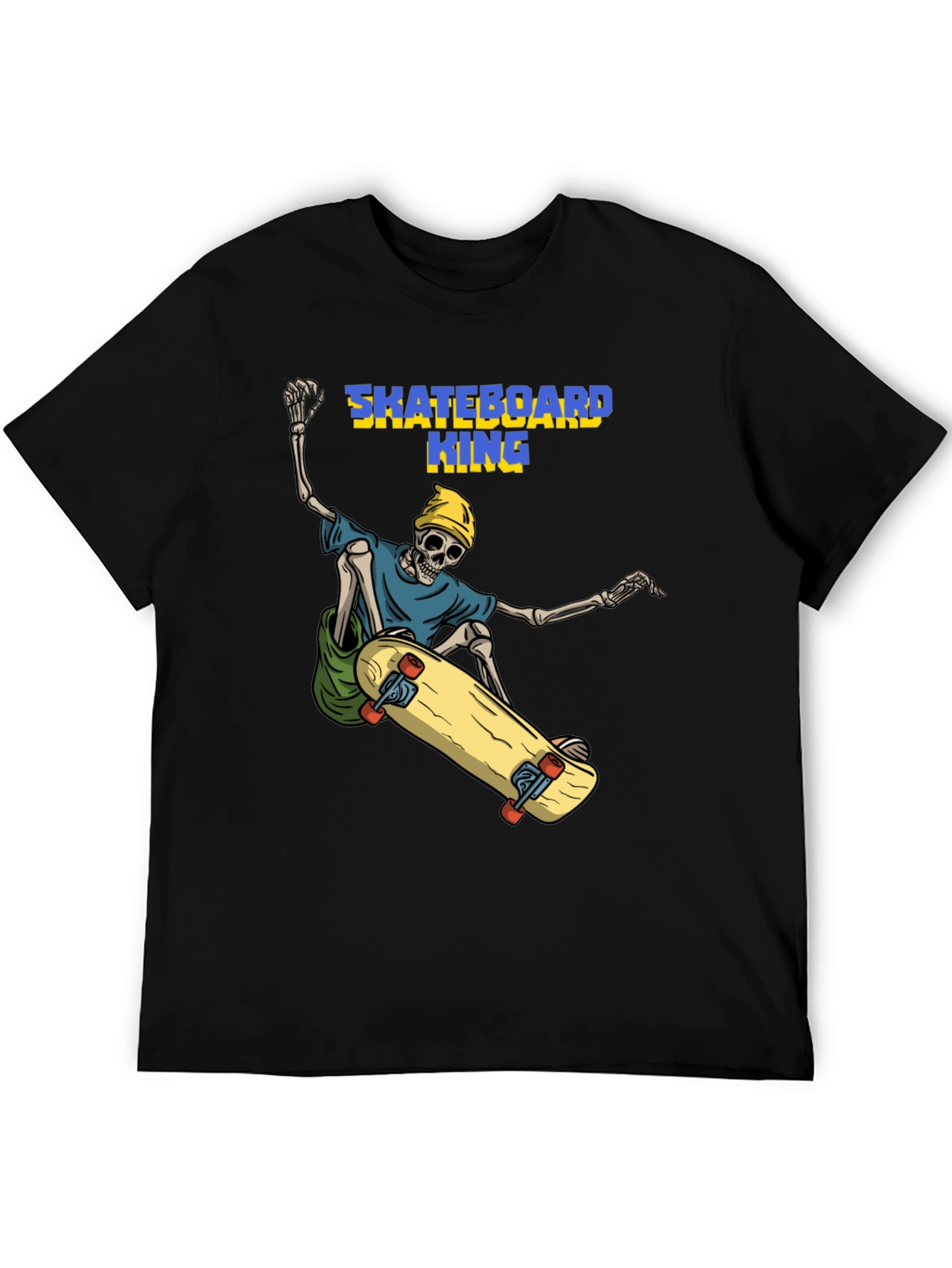 Skateboard King Graphic Tee - Skeleton Rider T-Shirt