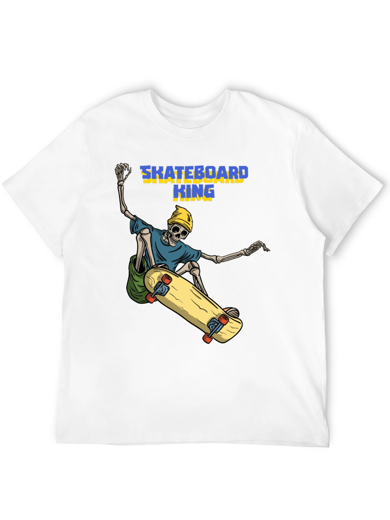 Skateboard King Graphic Tee - Skeleton Rider T-Shirt