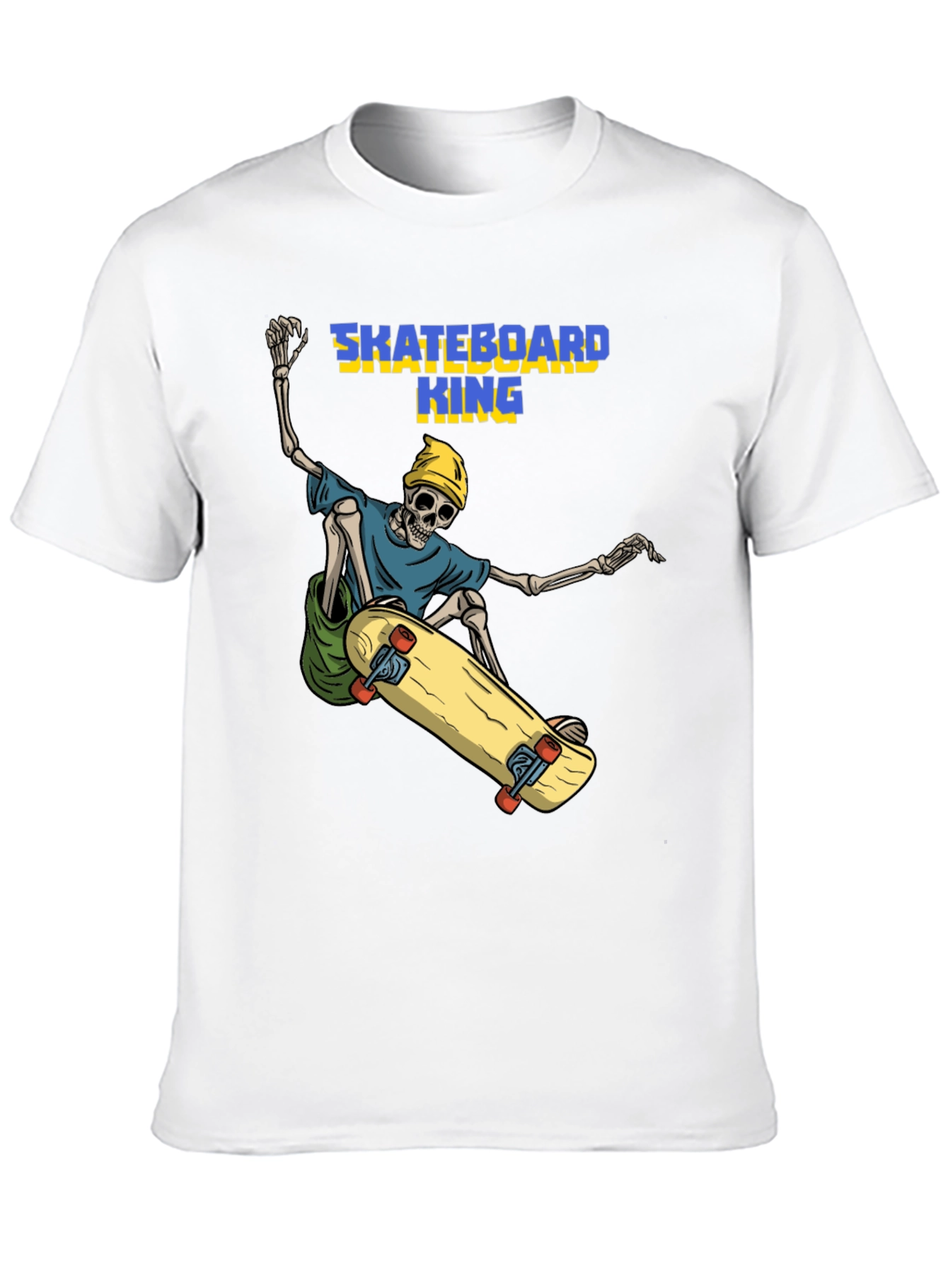Skateboard King Graphic Tee - Skeleton Rider T-Shirt