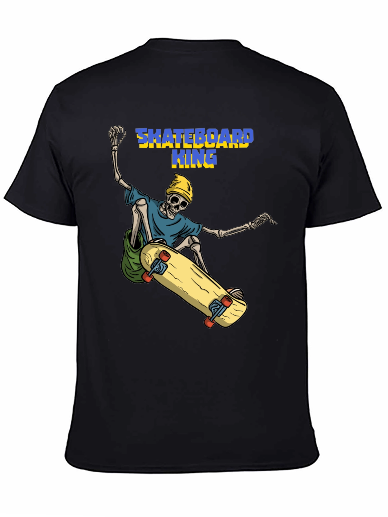 Skateboard King Graphic Tee - Skeleton Rider T-Shirt