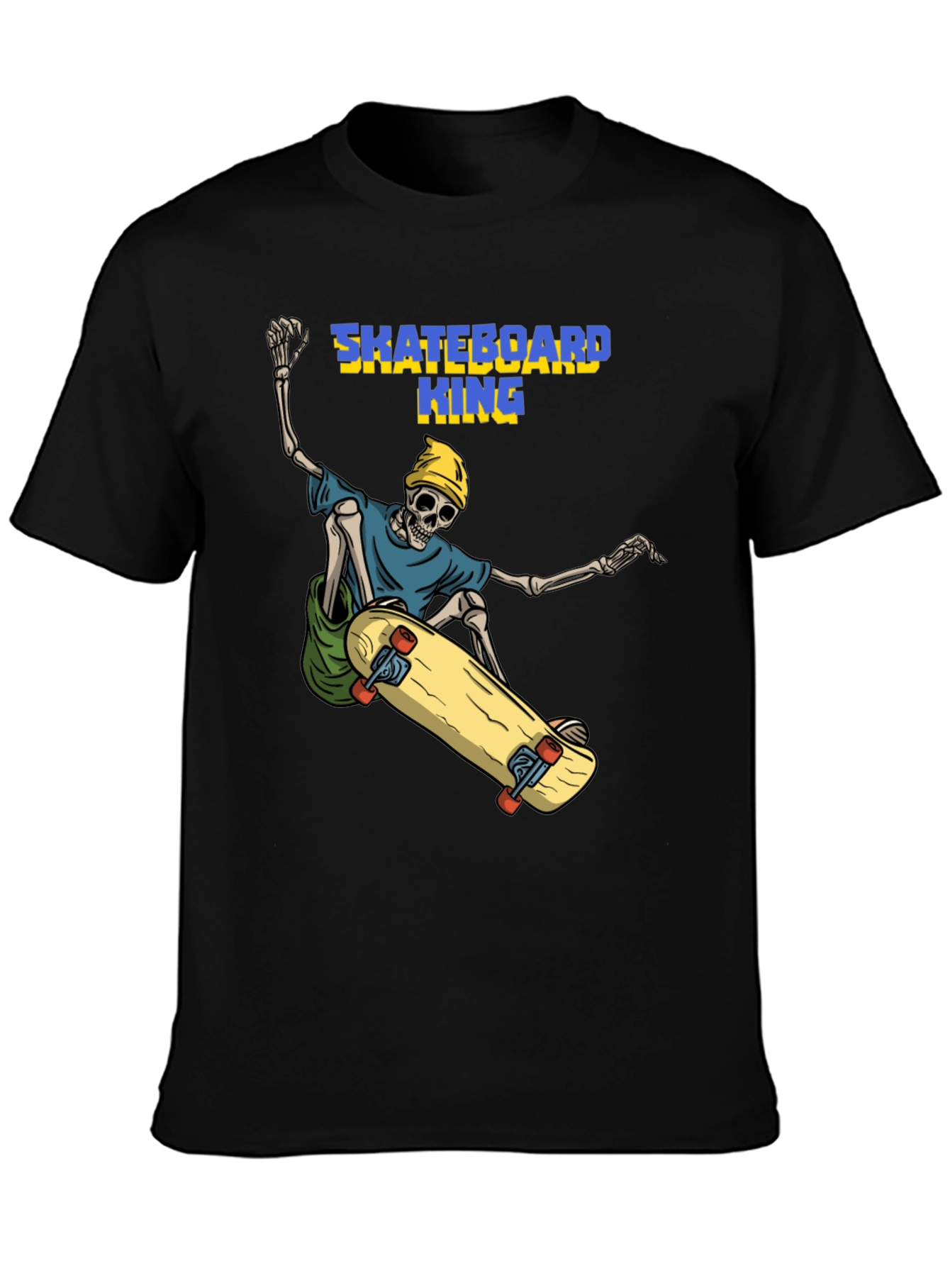 Skateboard King Graphic Tee - Skeleton Rider T-Shirt